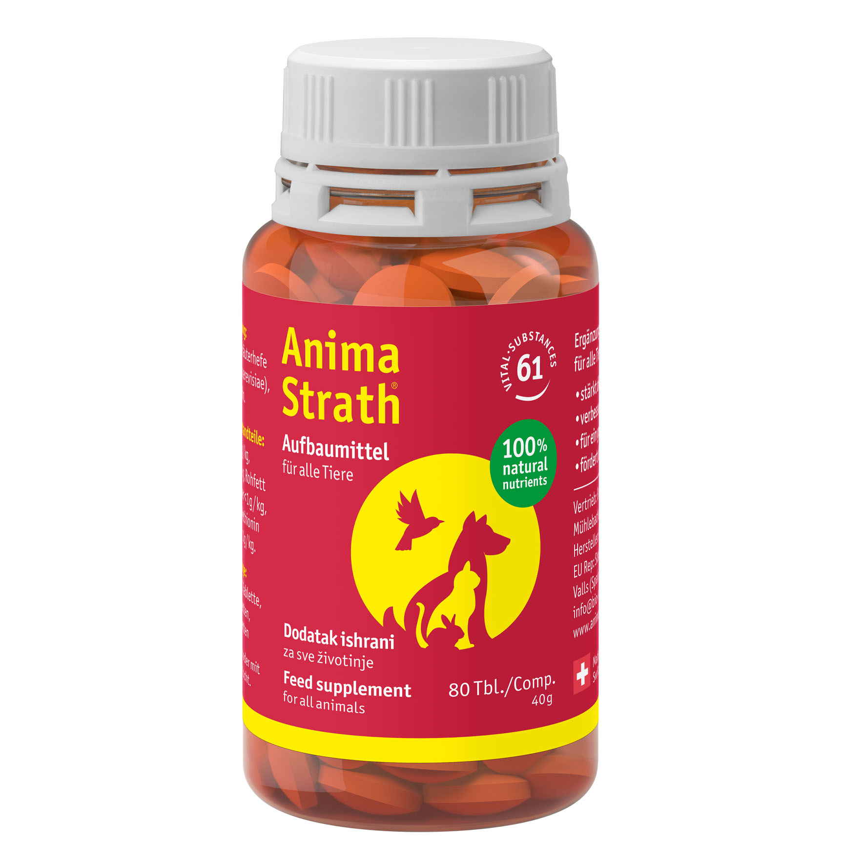Compresse Anima Strath, 80 pezzi.