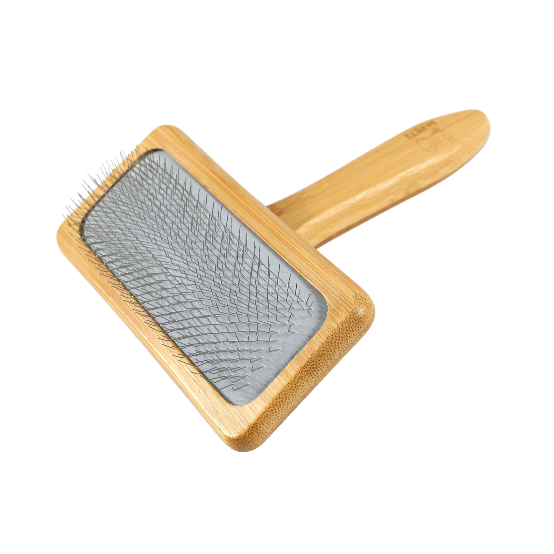 M-Pets spazzola a strappo in bambù M, beige, 9,5 x 15,5 cm