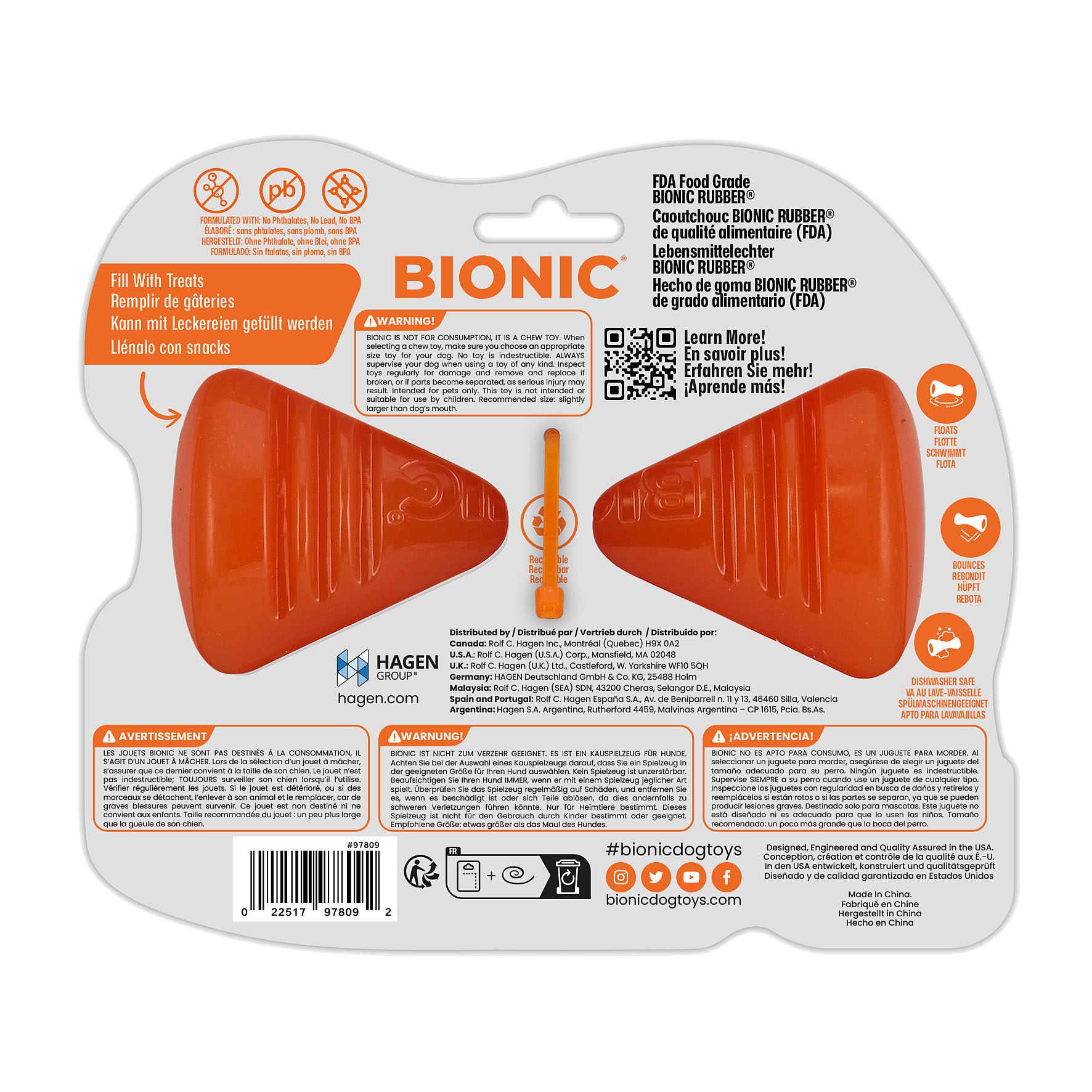 Bionic Bone L, 13x6.4x14.5 cm