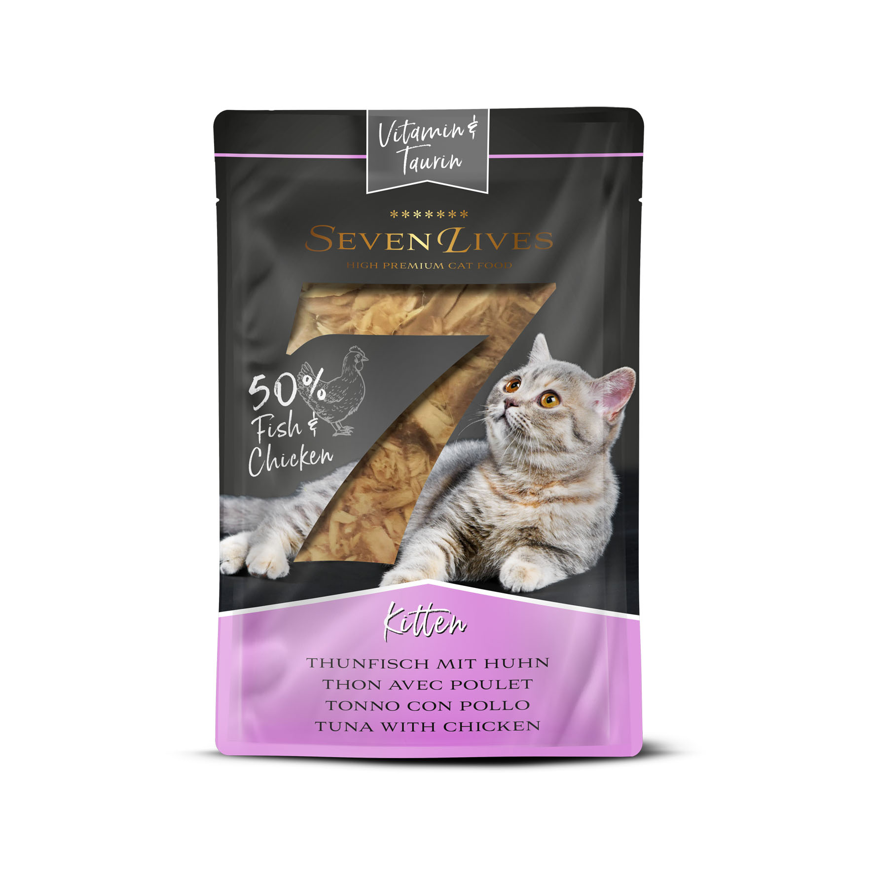 SevenLives Thunfisch mit Huhn, Vitamin/Taurin in Jelly, 6x60g