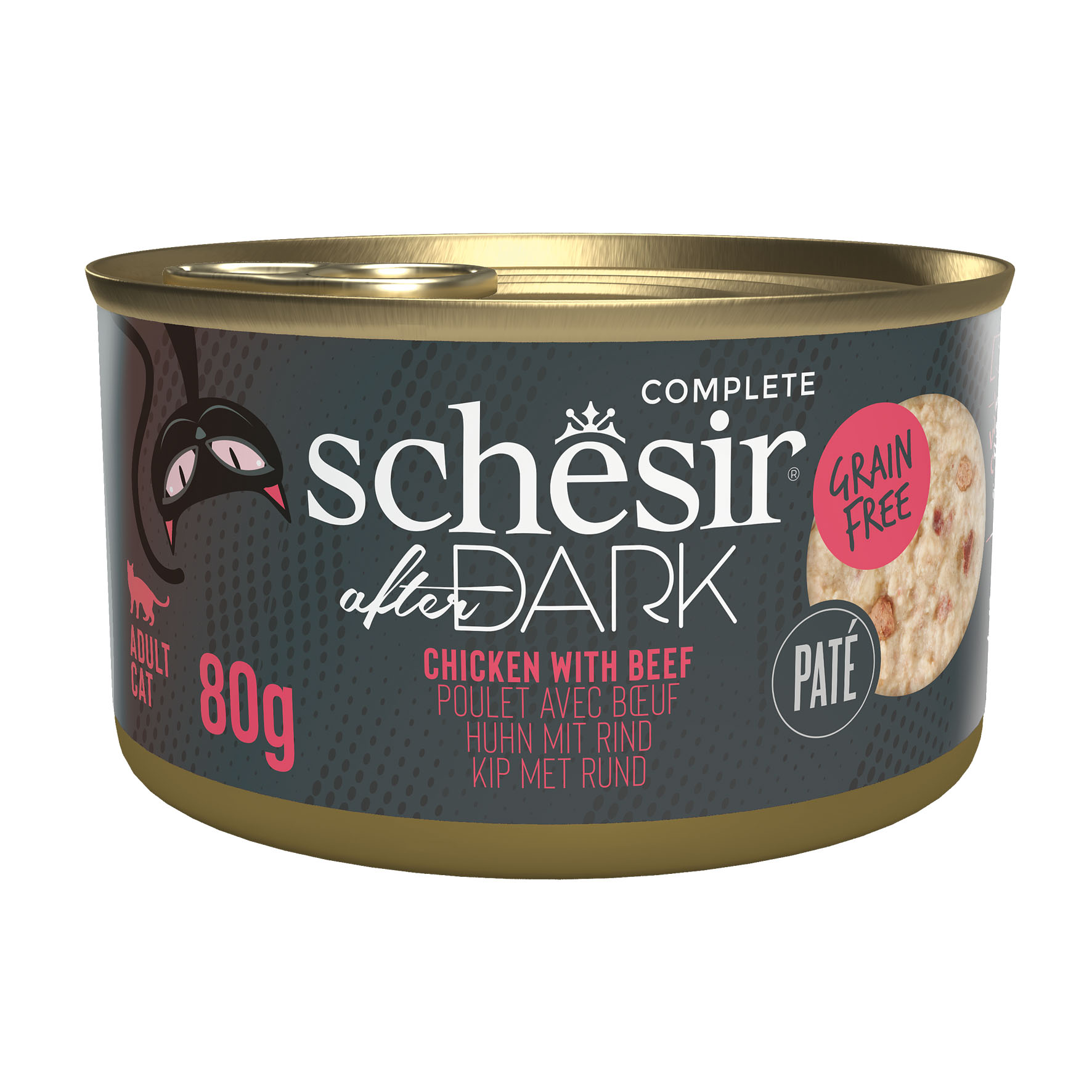 Schesir After Dark paté poulet avec boeuf, 80g