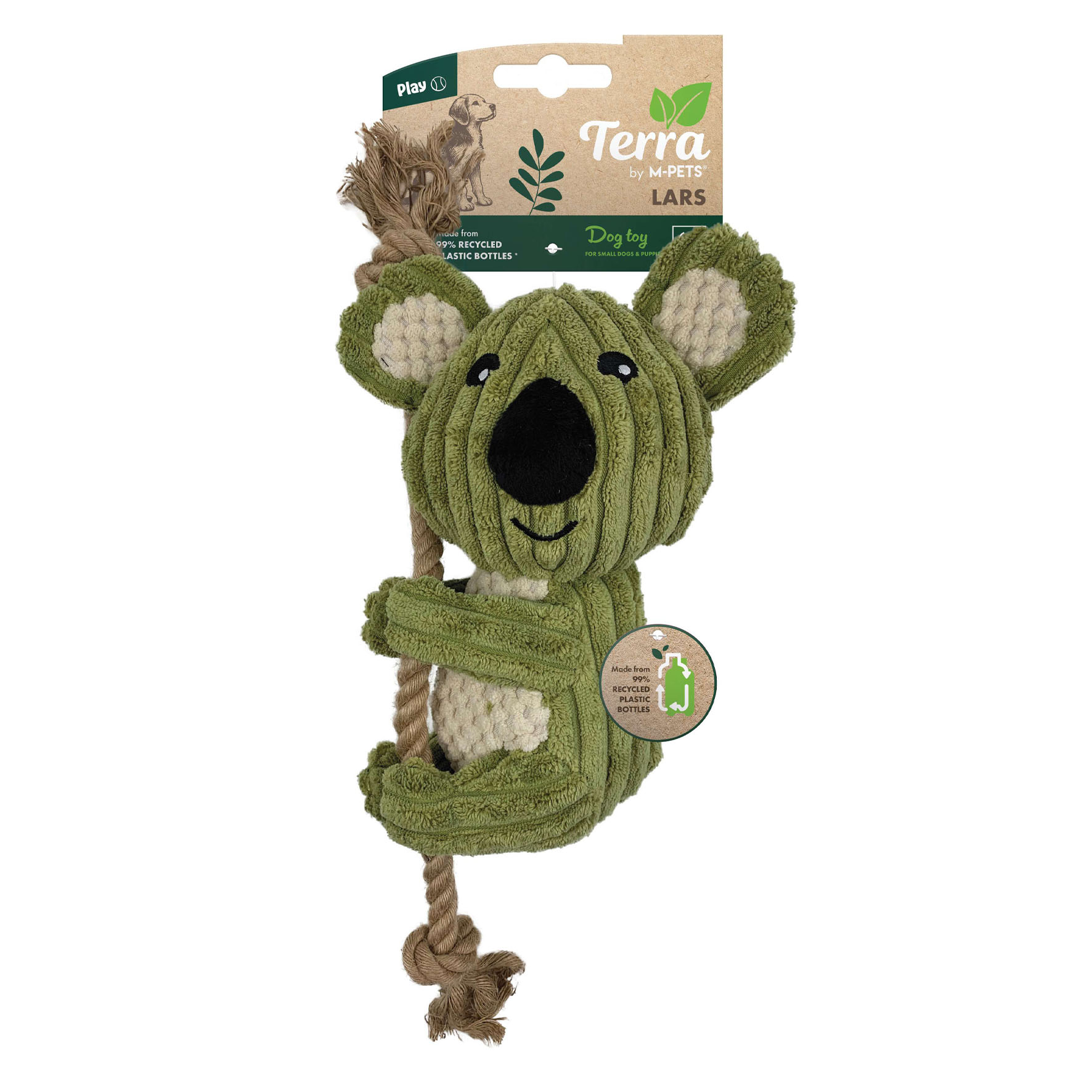 M-Pets Hundespielzeug Lars, weiss & grün, 37x16x10cm