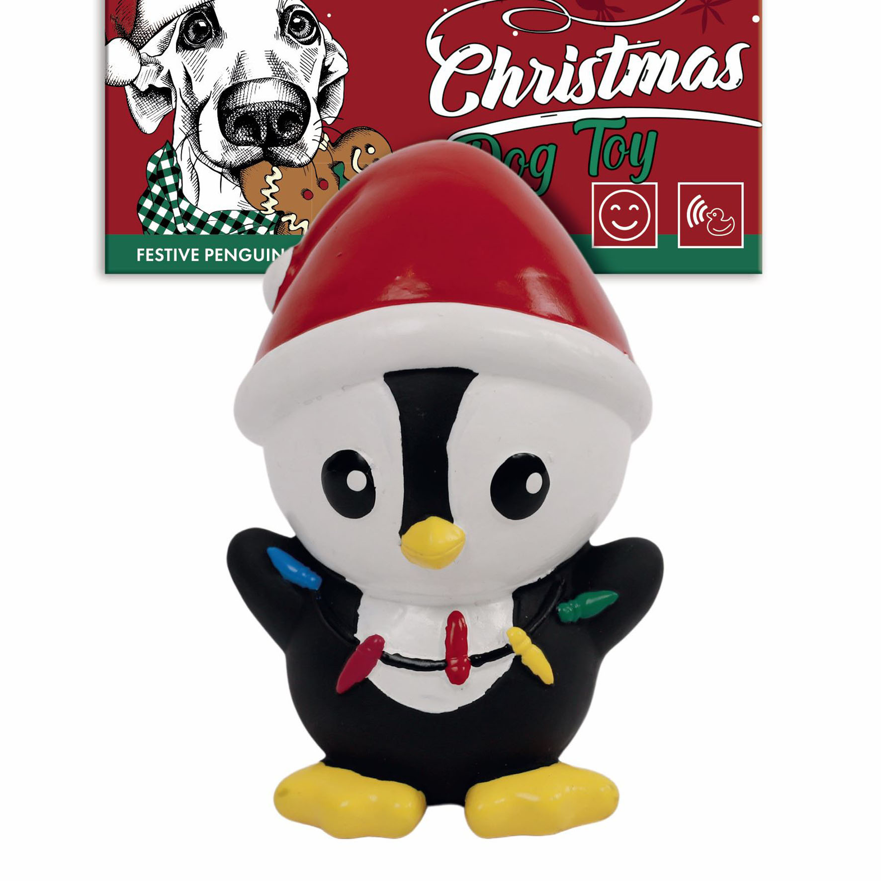 M-Pets Hundespielzeug, Pinguin, 6,5 x 6,5 x 10 cm