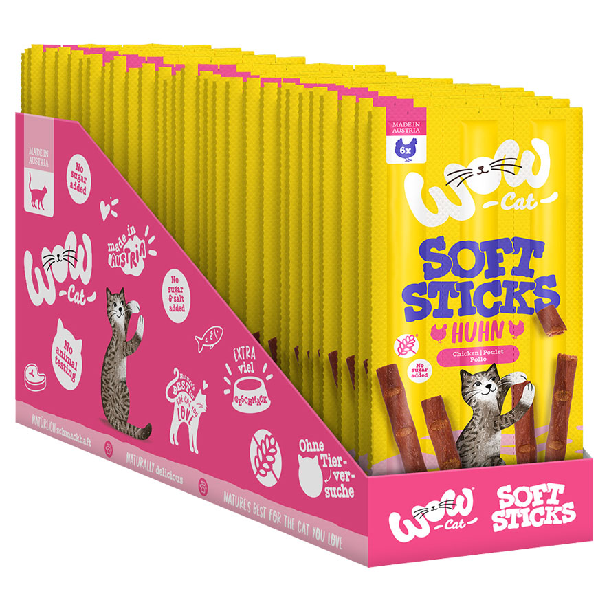 WOW CAT Soft Sticks Huhn, 6x5g