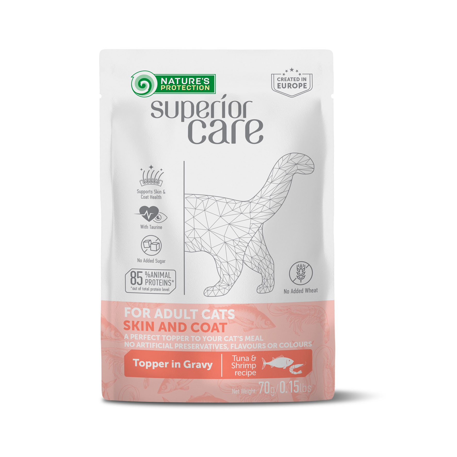 Superior Care “Wet’ Adult Skin & Coat, Thunfisch & Garnelen, 70g