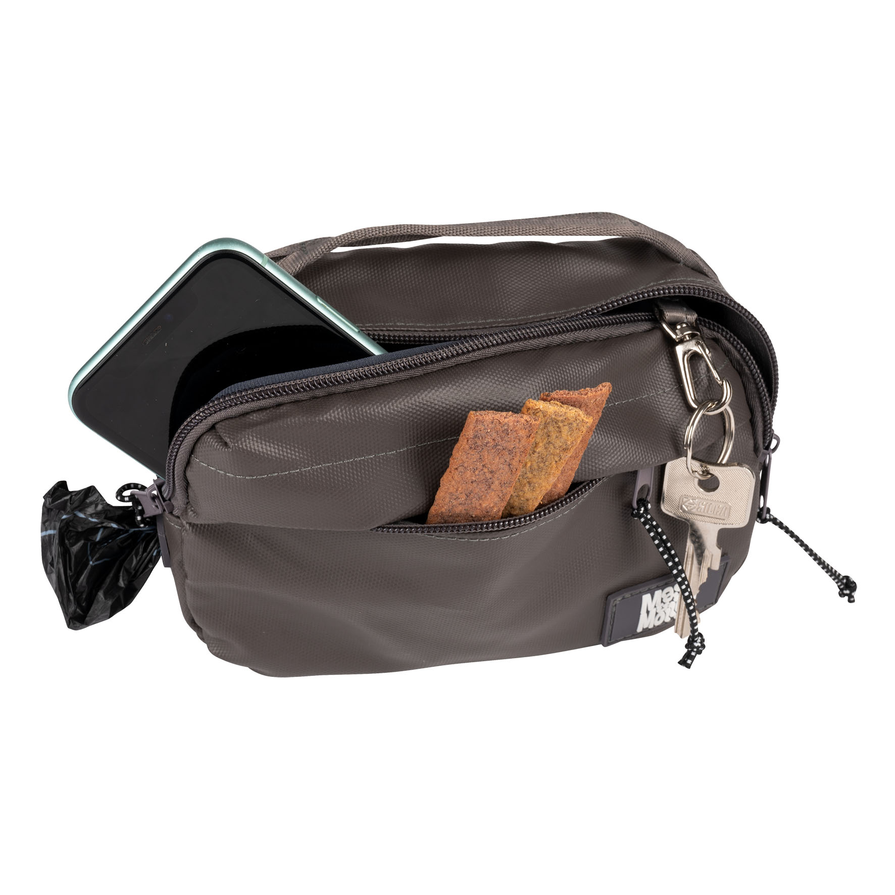 Max&Moll sac pour chien Matrix 2.0 stein, L:18cm H:12cm L:6cm, sangle:140cm