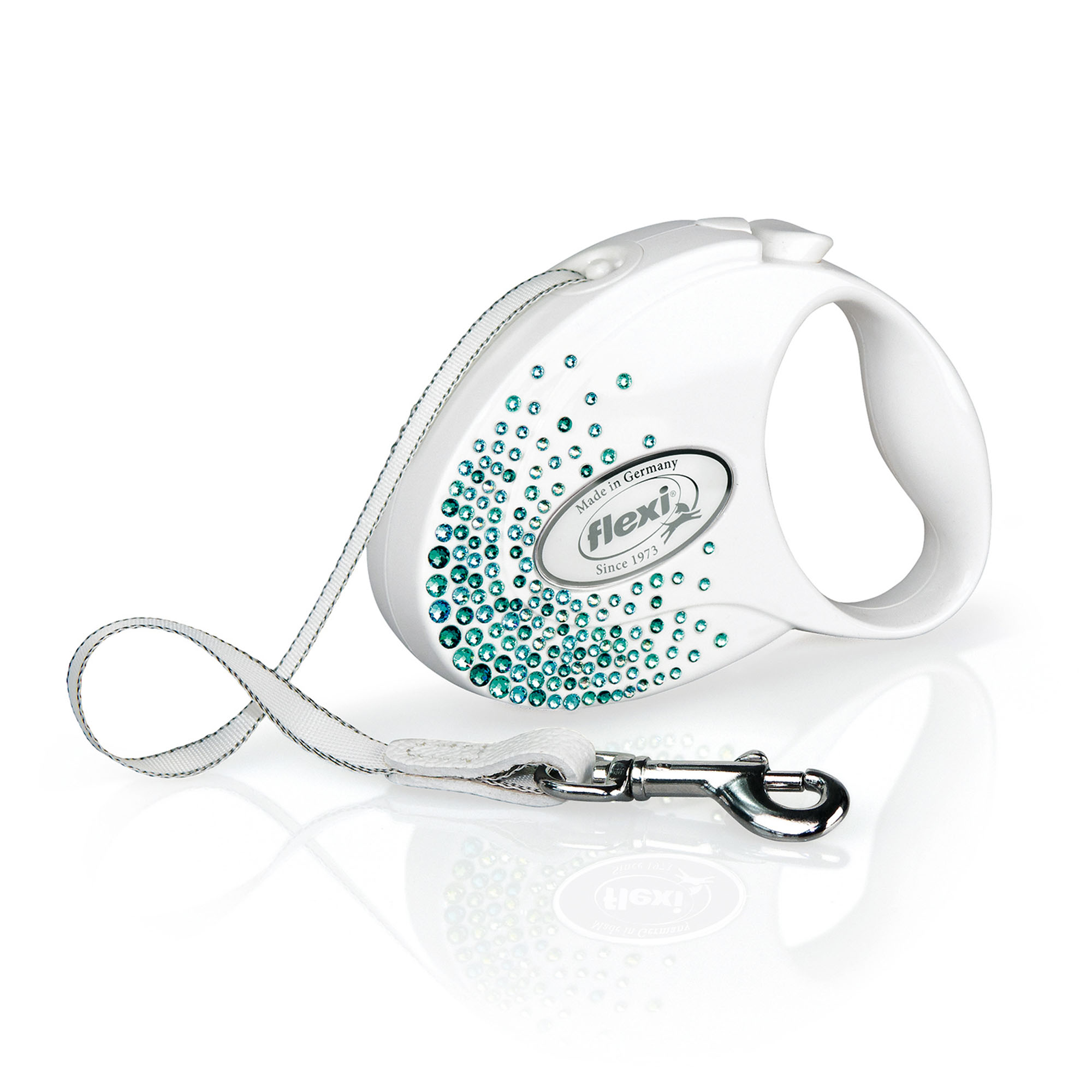 Flexi Glam Splash Ocean Gurt-Rollleine S, Pearl-White, 3m