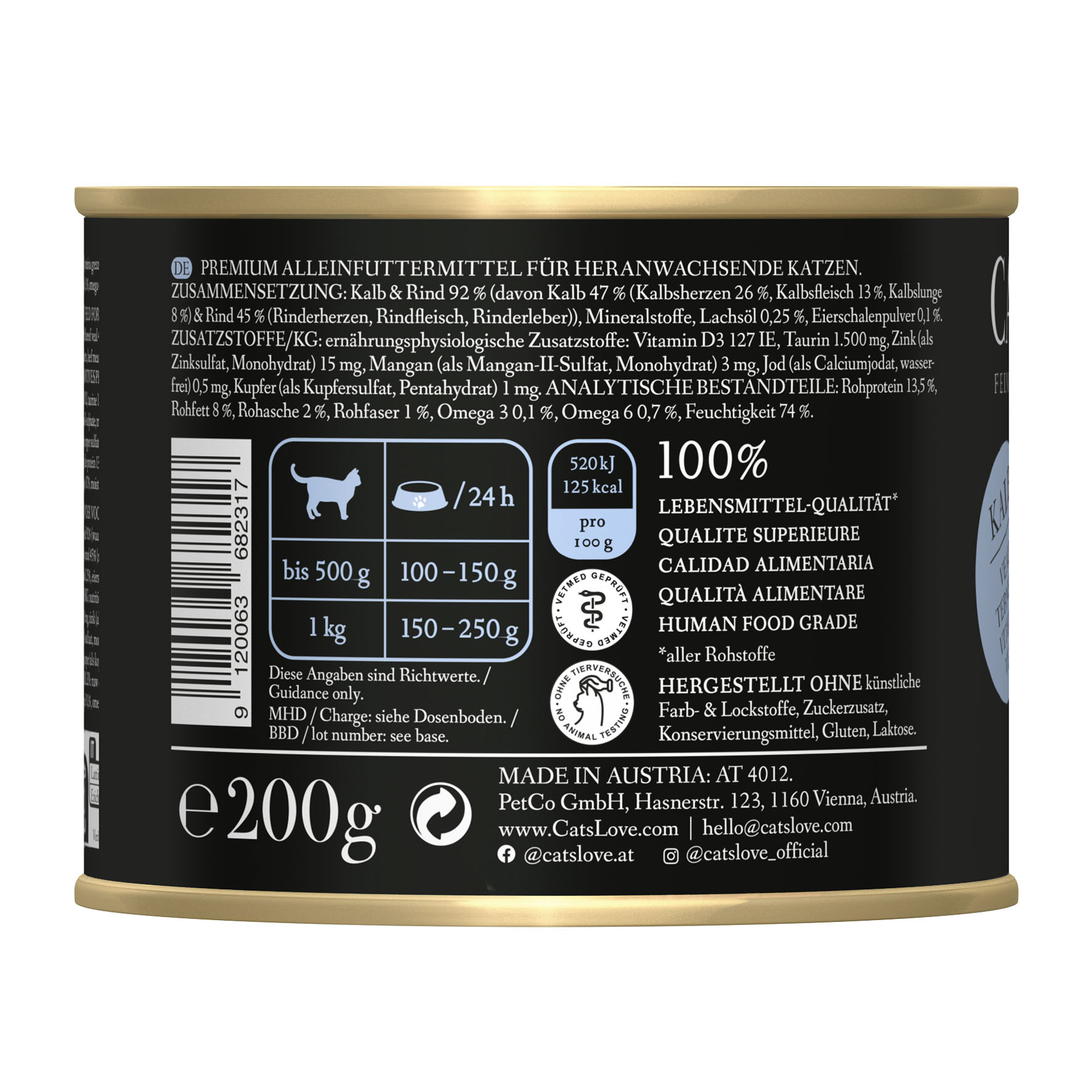 Cat‘s Love Junior Kalb, 200g