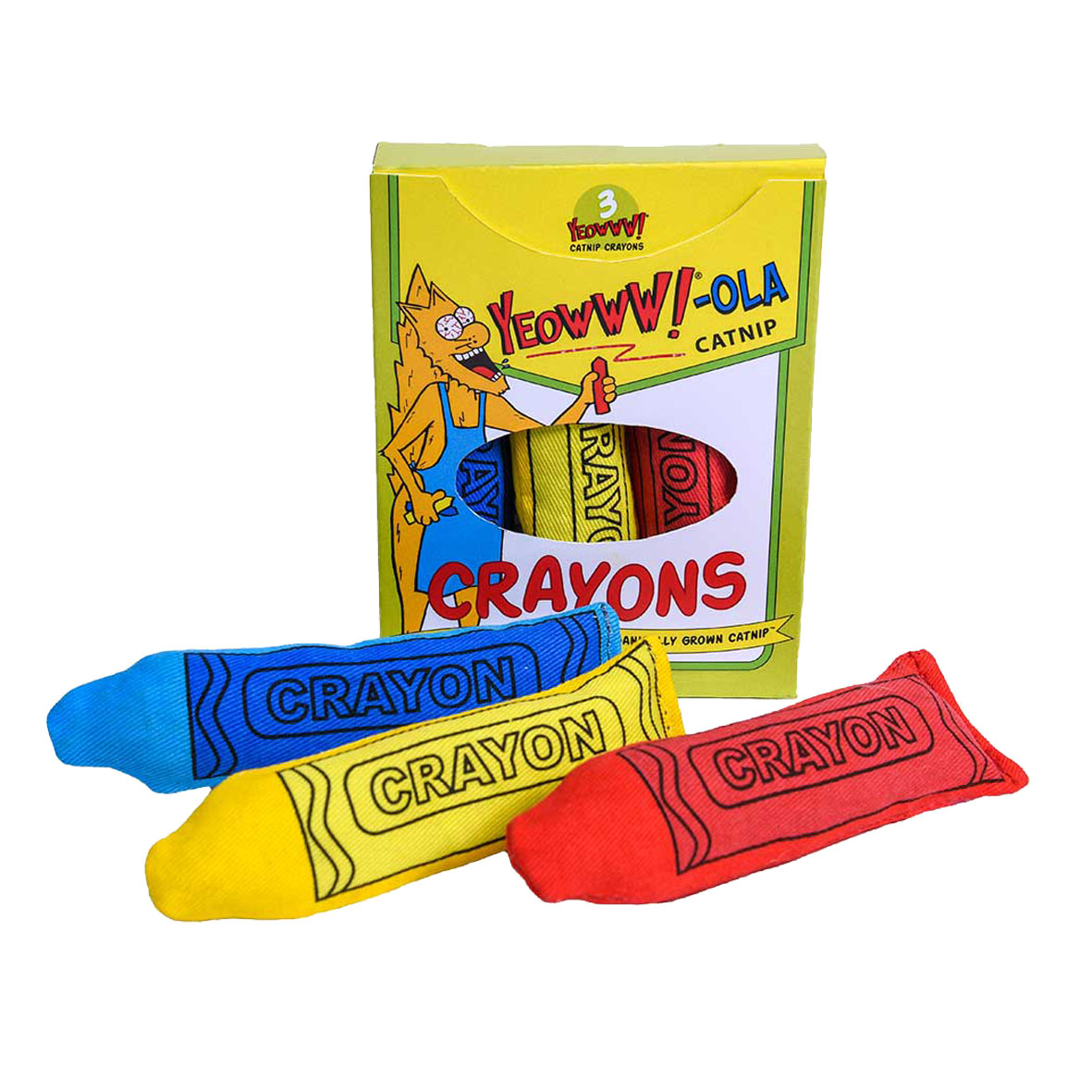 Yeowww!-ola Katzenminze-Buntstifte, 3 Stk, 11cm