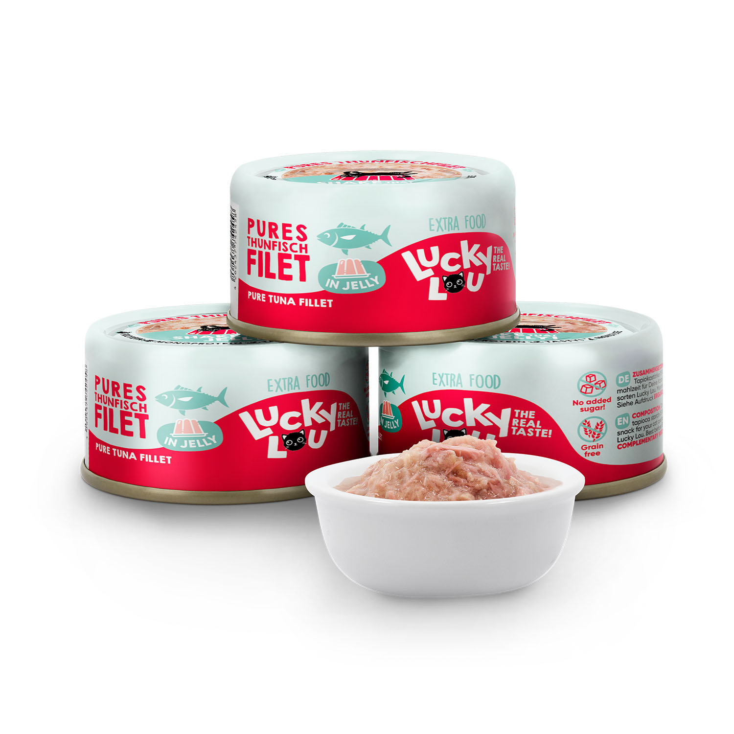 Lucky Lou filet de thon en gelée, 70g