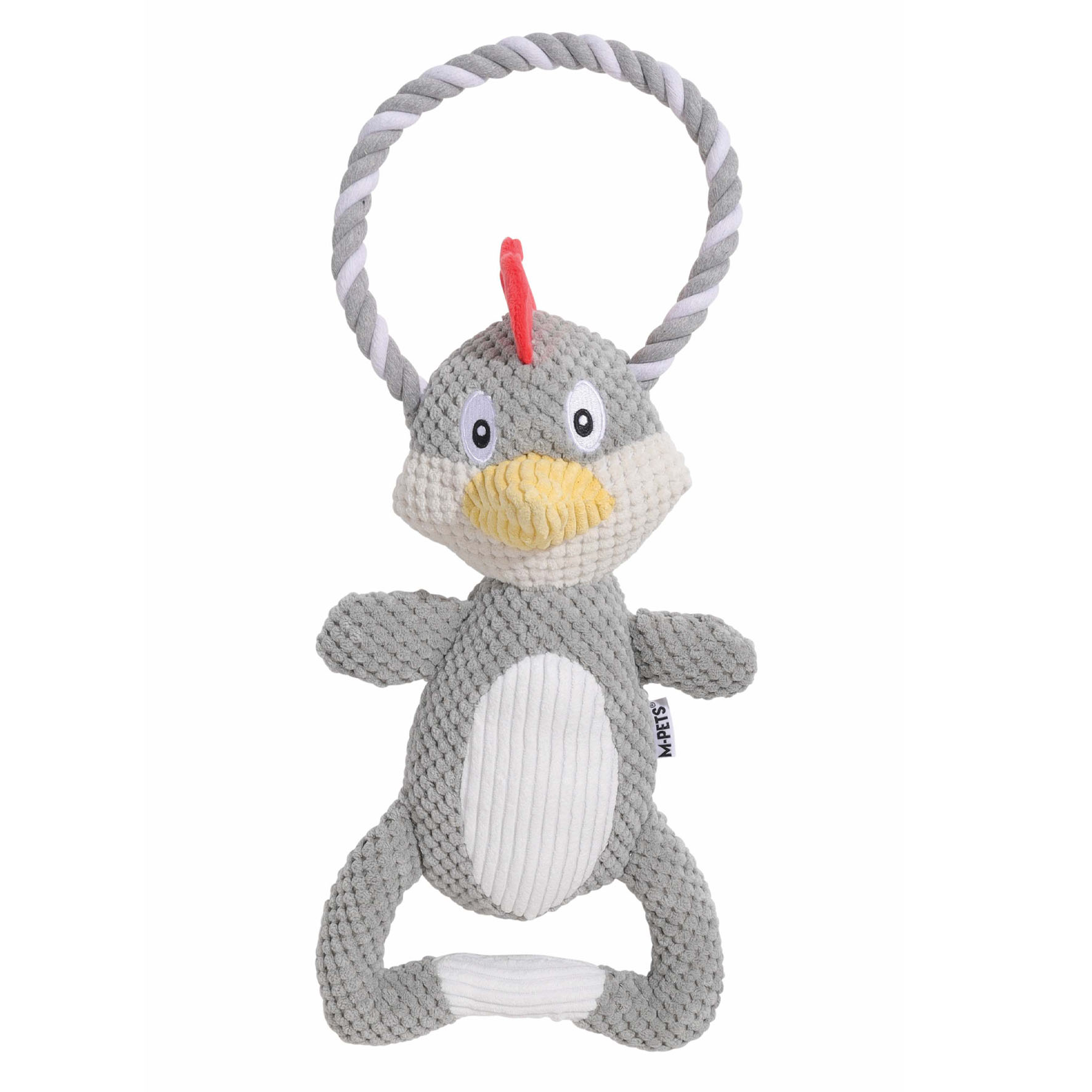 M-Pets Jouet pour chien Poulet, blanc & gris, 35 x 19 x 8 cm