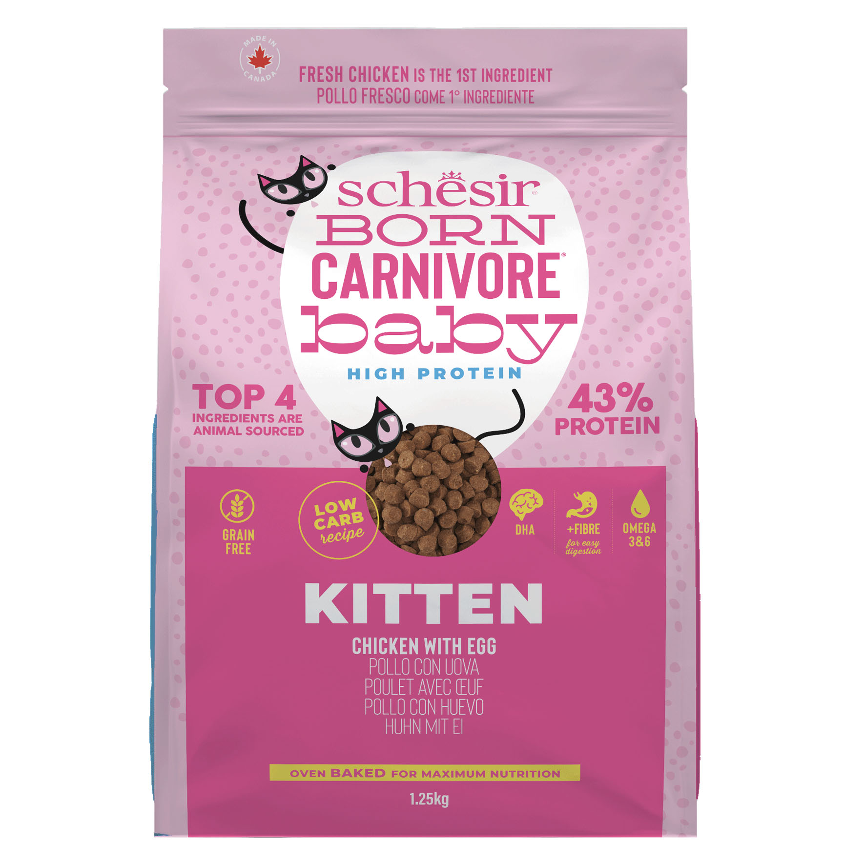 Foodwaste-Schesir Born Carnivore Kitten Huhn&Ei 1,25kg
