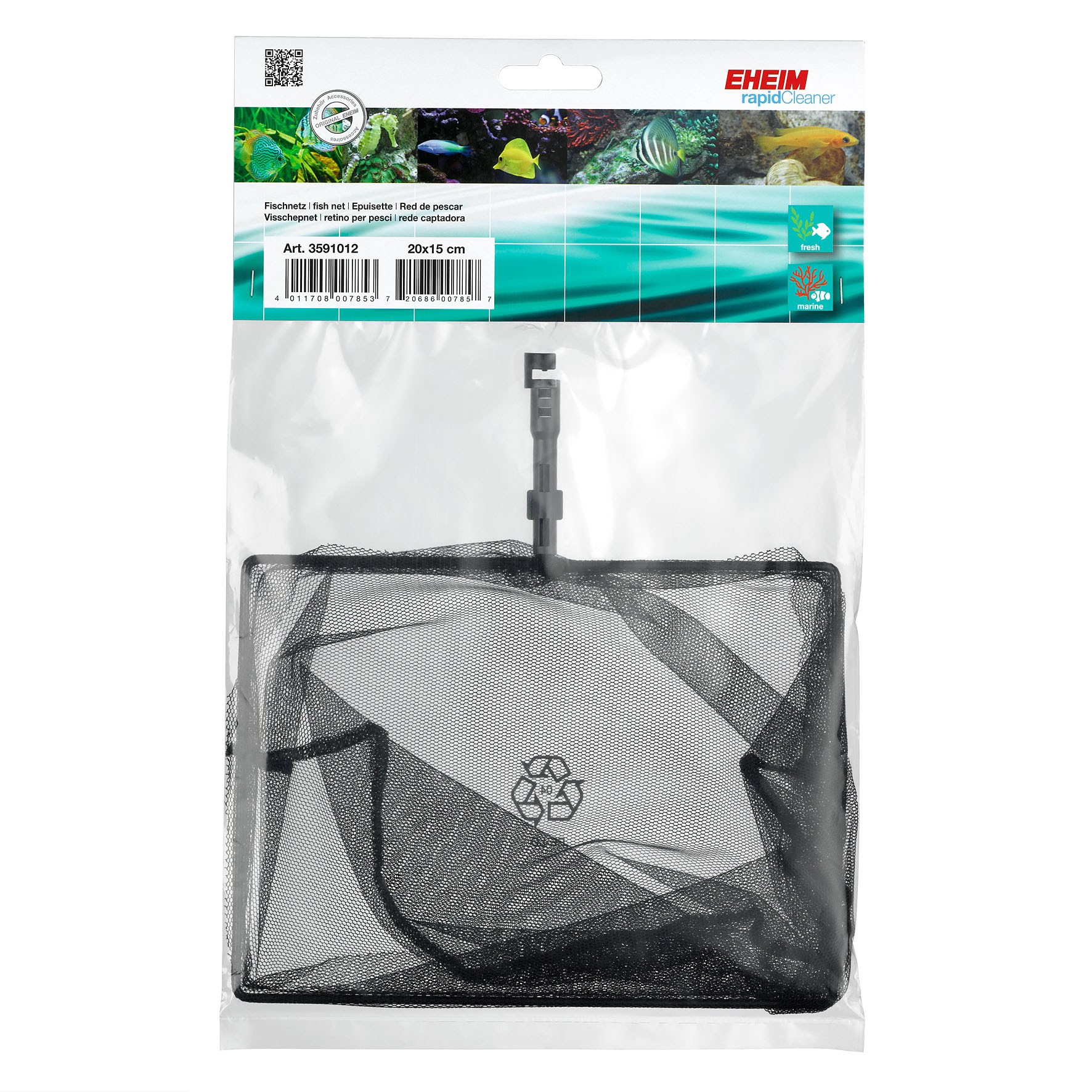 Fischnetz für Eheim rapidCleaner, 20x15cm