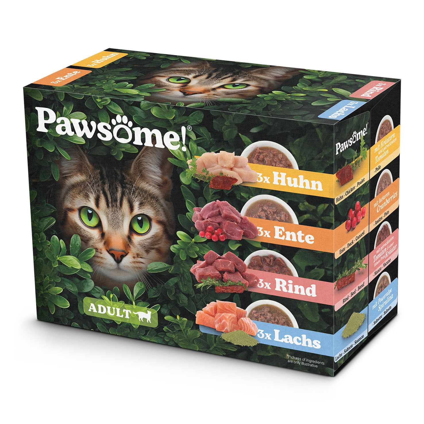 Pawsome Adult, Mixpack, 12x85g