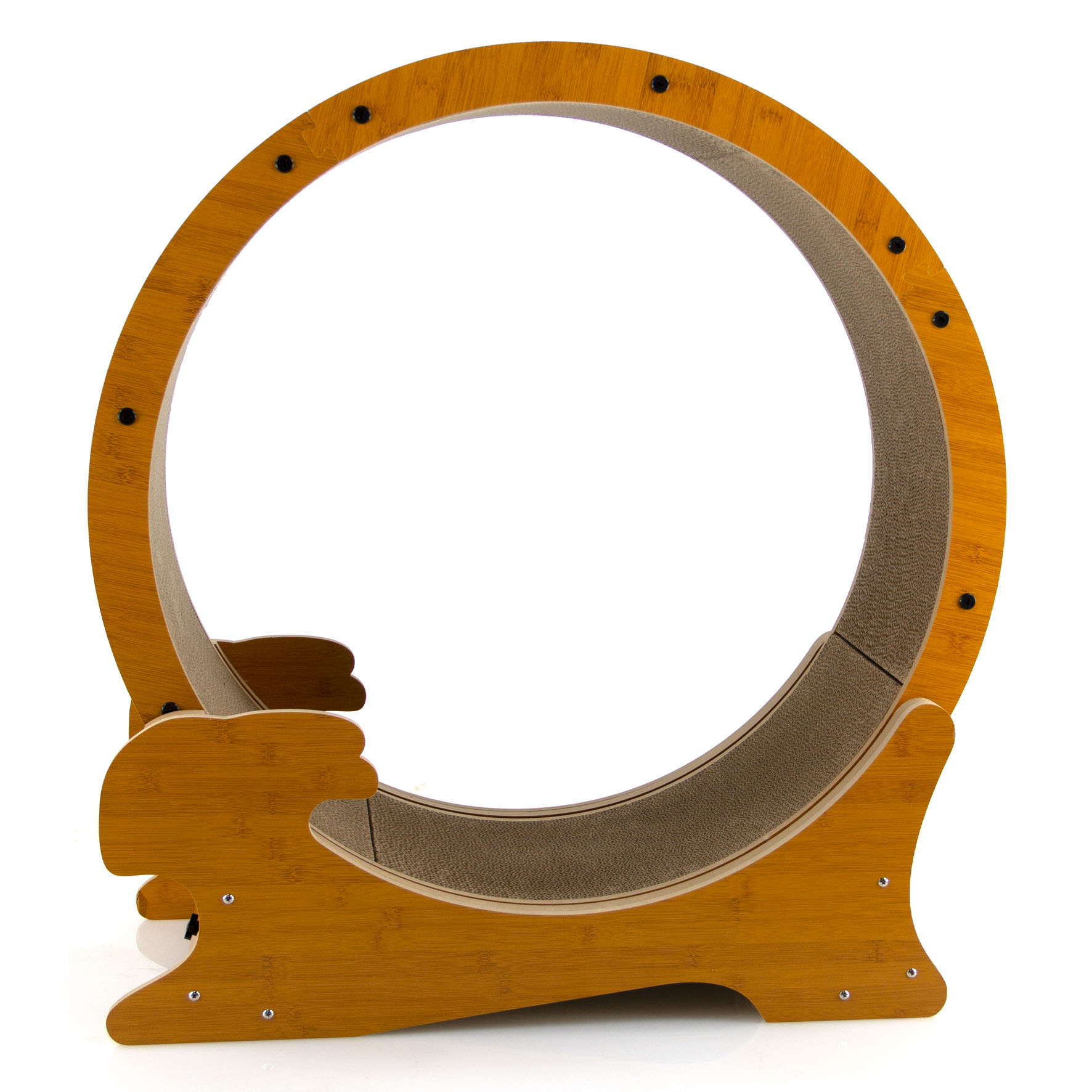 swisspet Roue à griffer pour chats 100 avec support, brun 