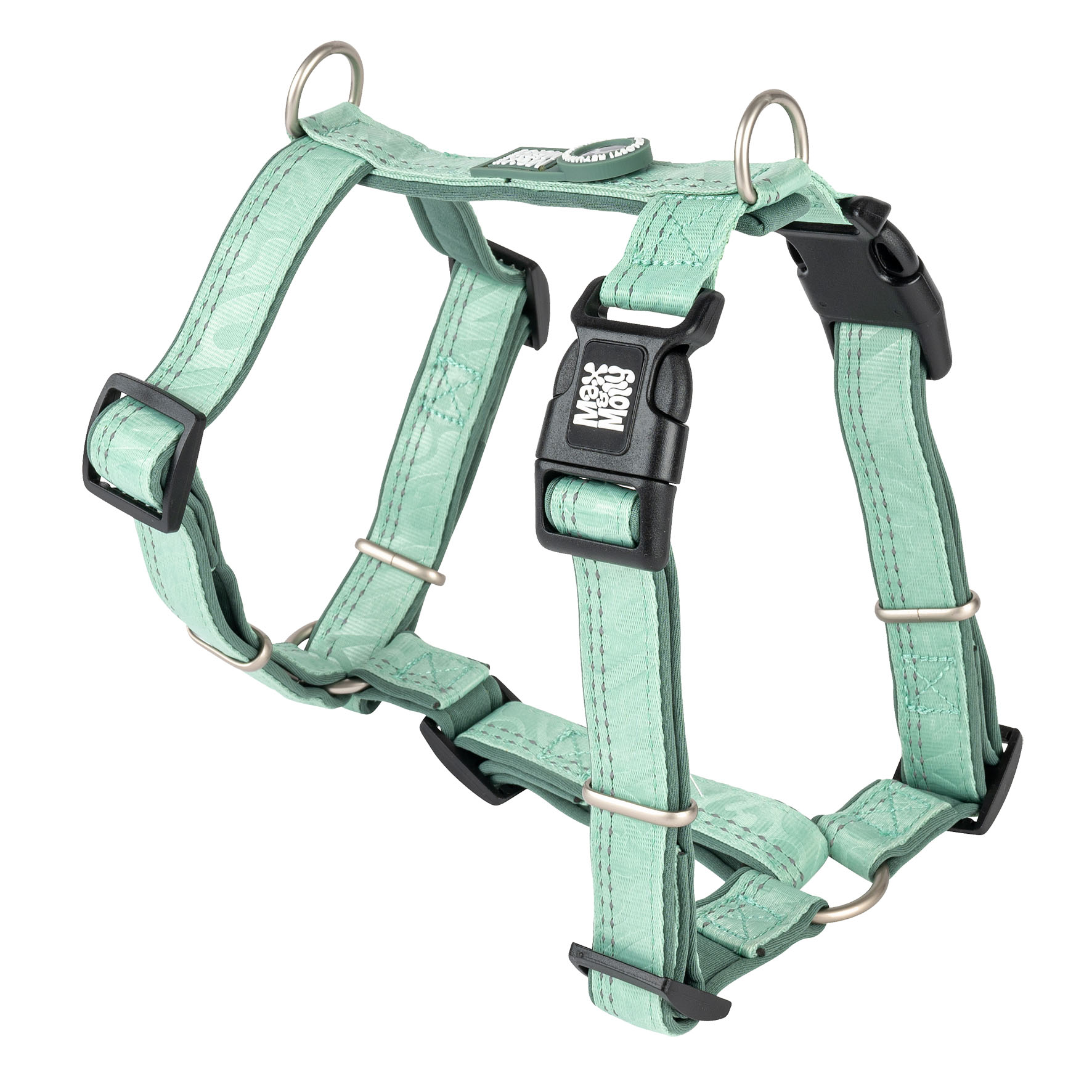 Max&Molly harnais confort vert jade/M, H:36-58cm/B:53-69cm