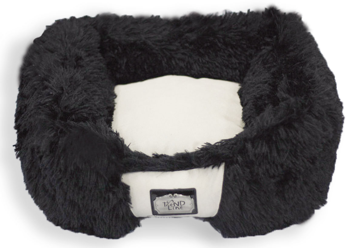 TrendLine Katzen-&Hundebett Lakso, schwarz M, 61x45.5x17.5cm