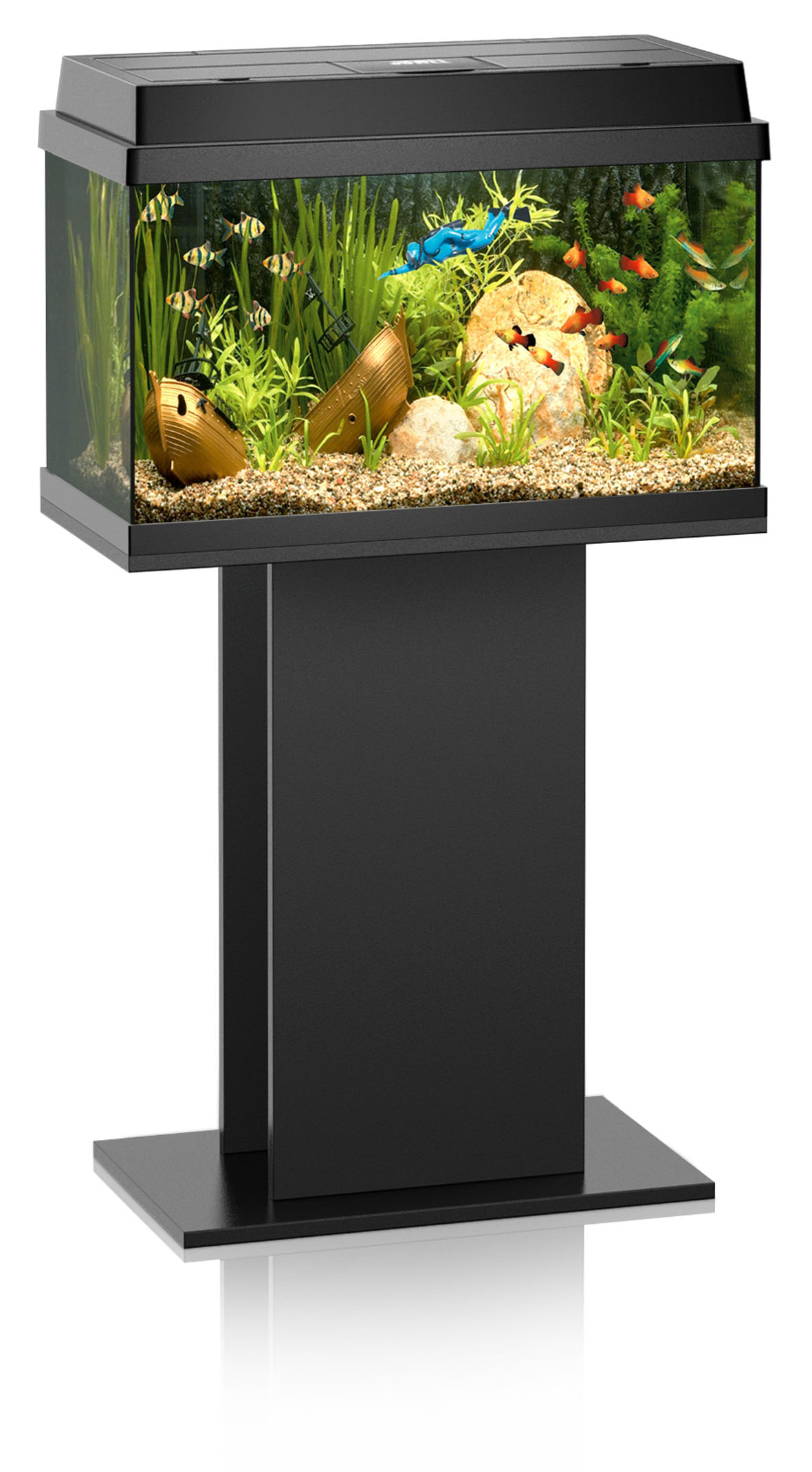 Juwel Stand, 51/61x31cm, H=63cm, schwarz