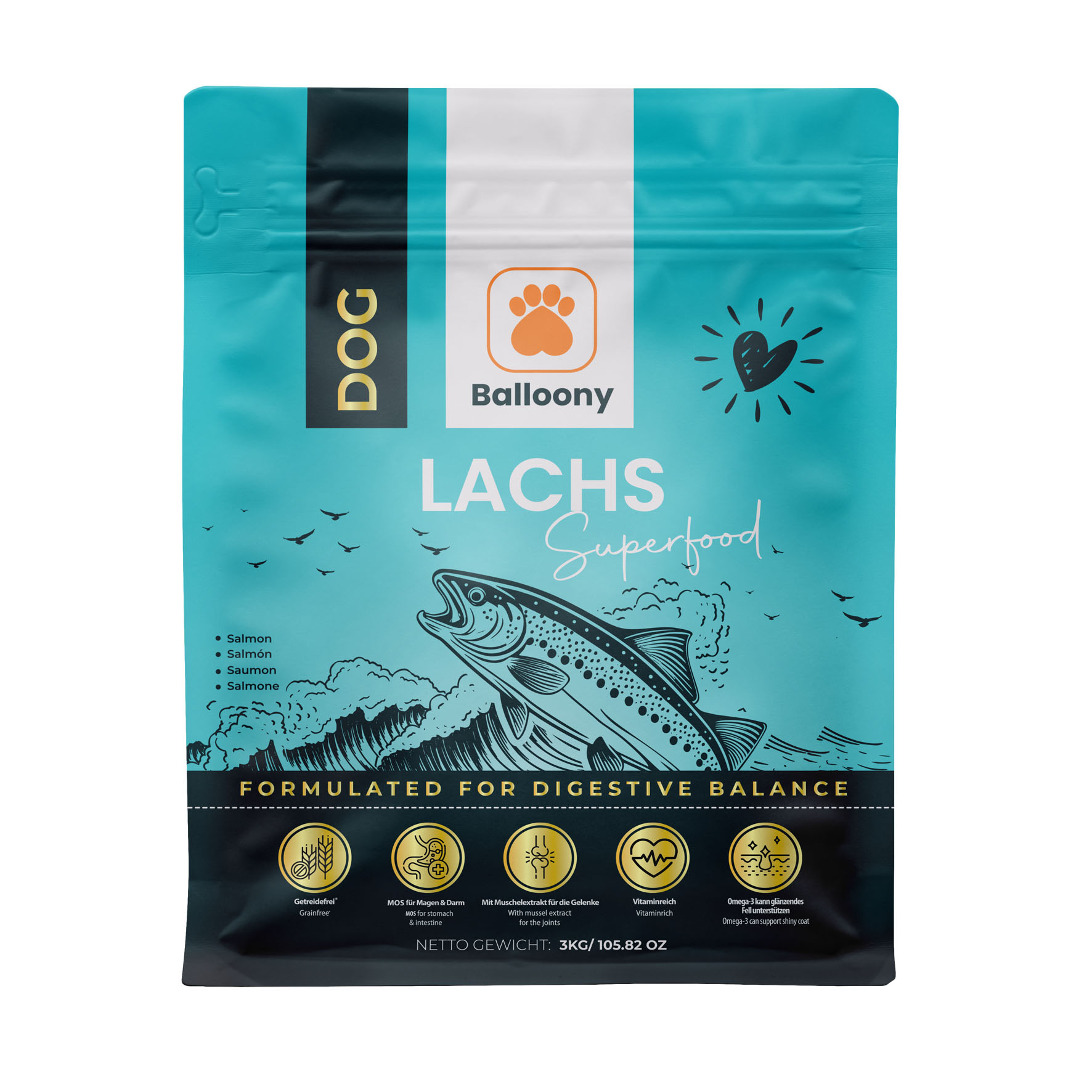 Foodwaste-Balloony Superfood Lachs 3Kg