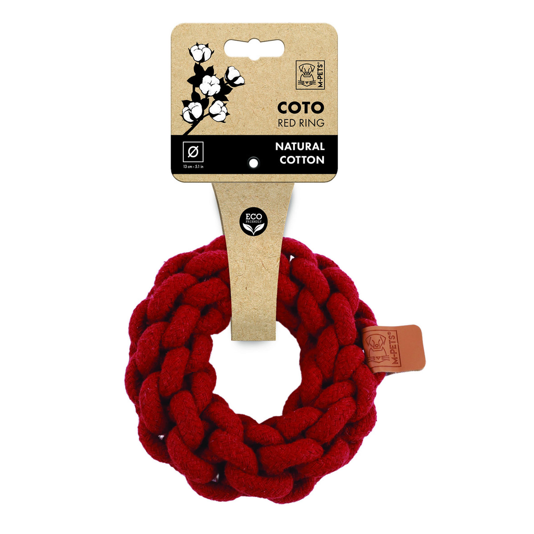 Jouet naturel pour chien M-Pets : anneau noué, 13cm