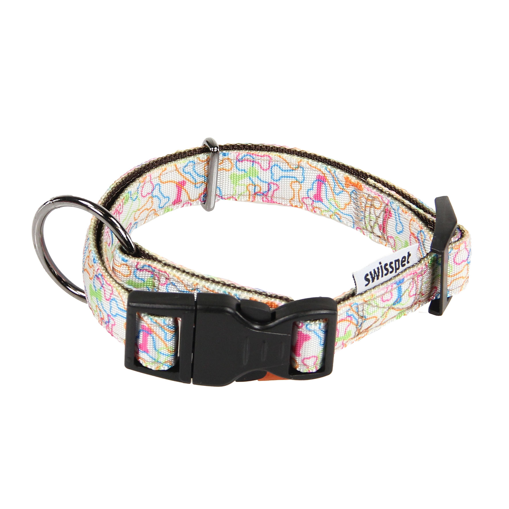 Trendline collier Smuffy Bones, blanc, 15mm/26-40cm