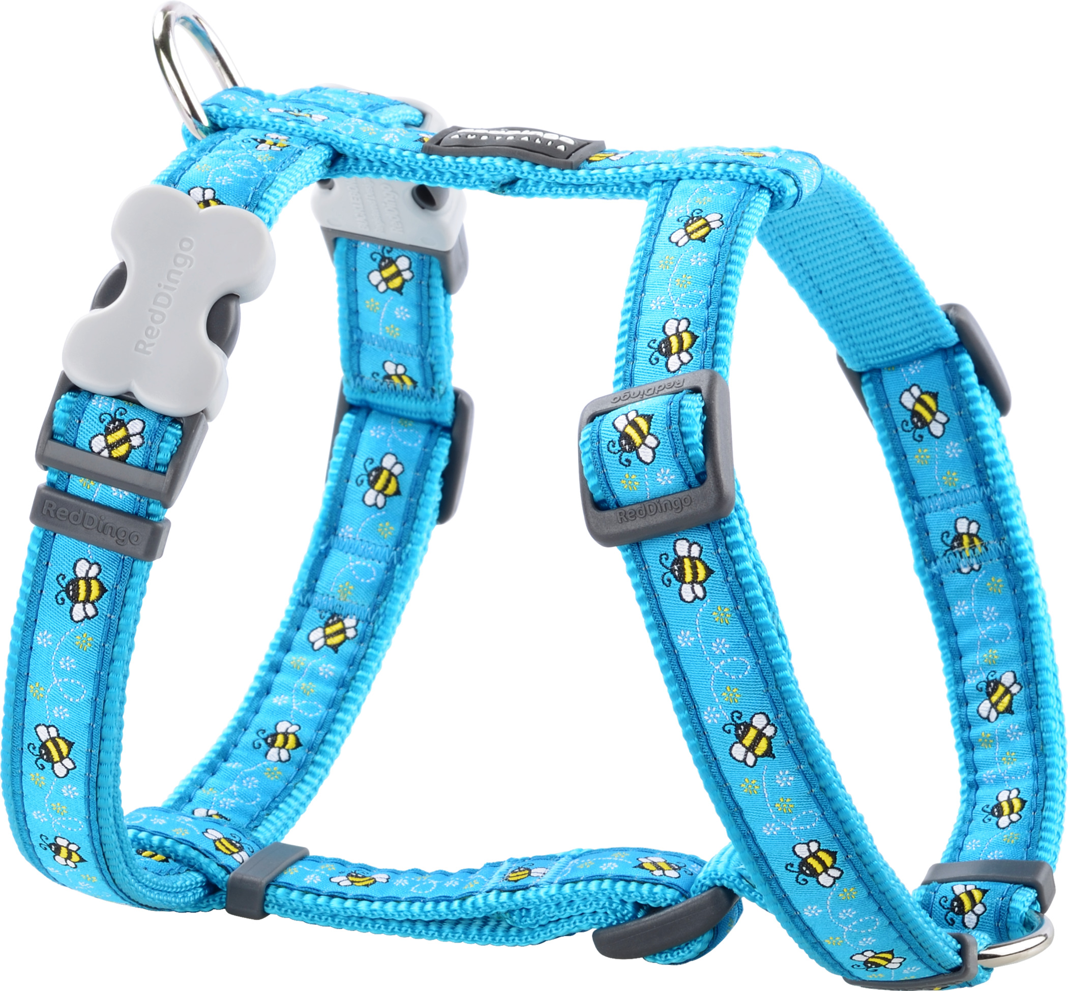 RedDingo Harnais Hummel, turquoise, M: 20mm, cou 36-59cm, corps 45-66cm
