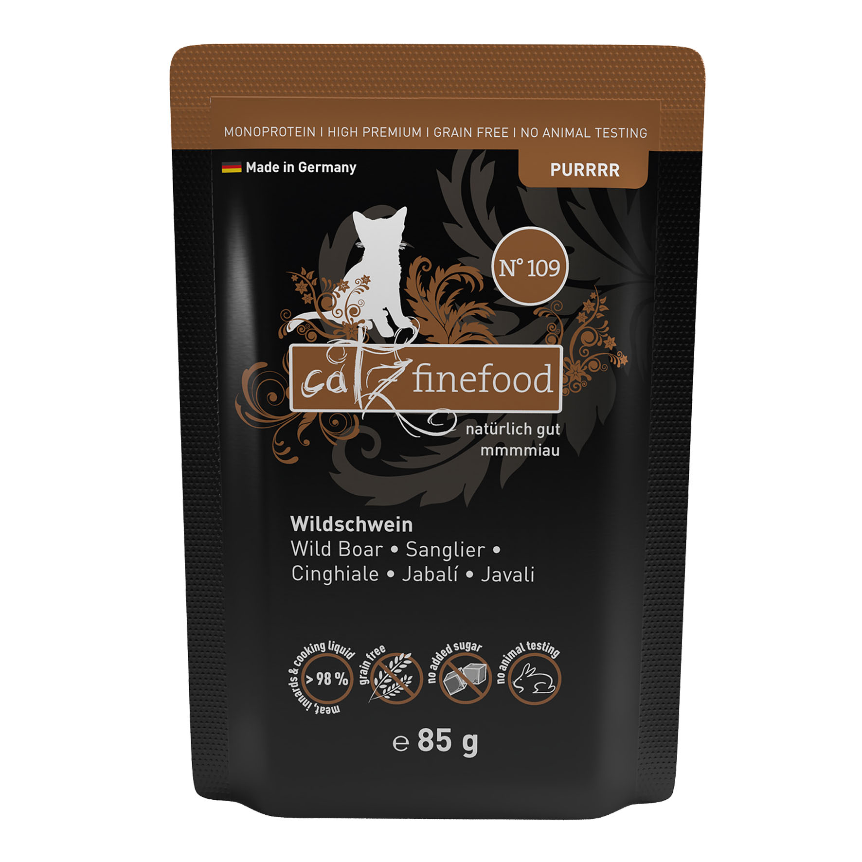 Catz Finefood Purrrr No. 109 mit Wildschwein, 85g Catz Finefood Purrrr No. 109 mit Wildschwein, 85g