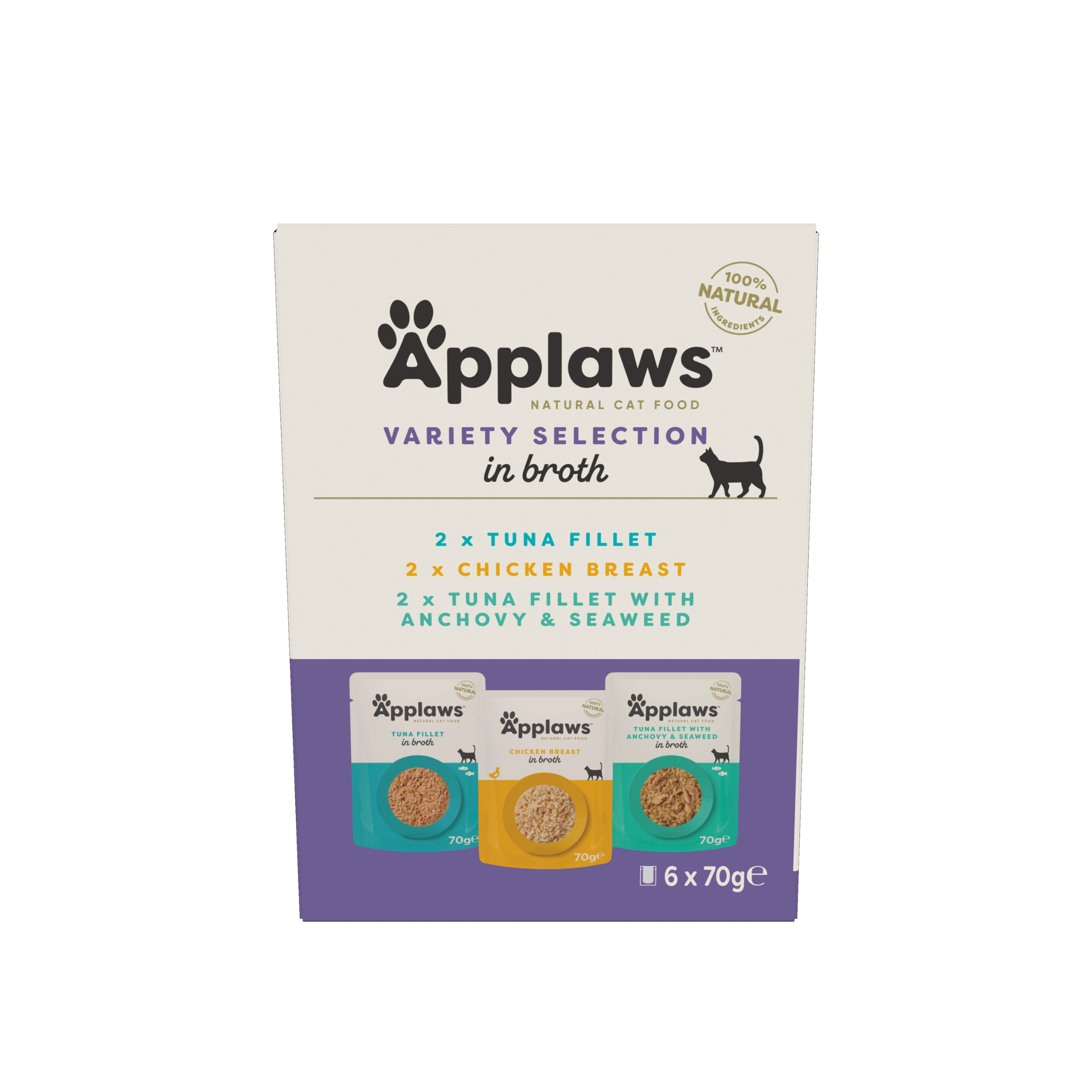 Applaws Adult Sortenauswahl in Brühen-Probierpaket, 70g