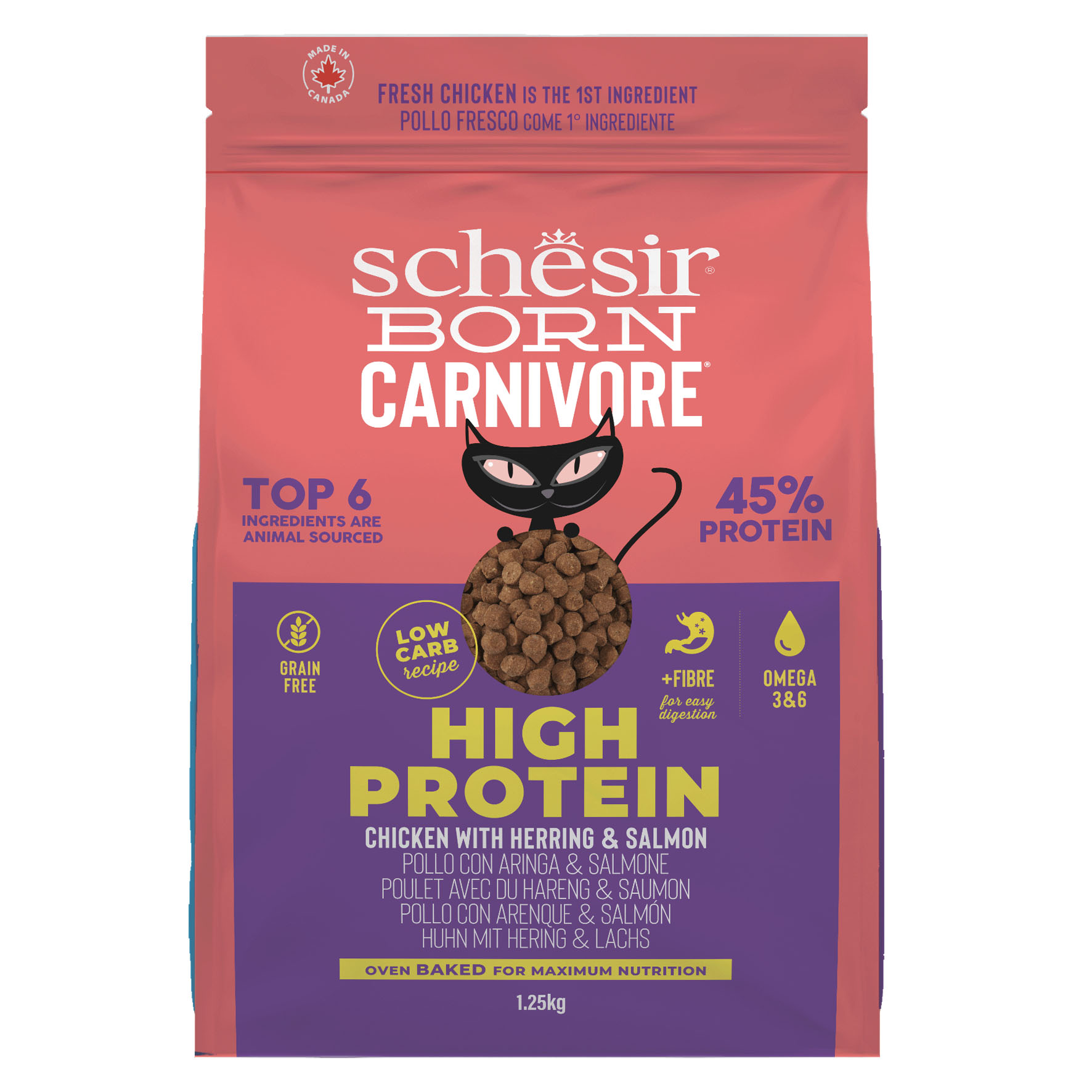 Foodwaste-Schesir Born Carnivore Cat Huhn&Hering&Lachs 1,25kg