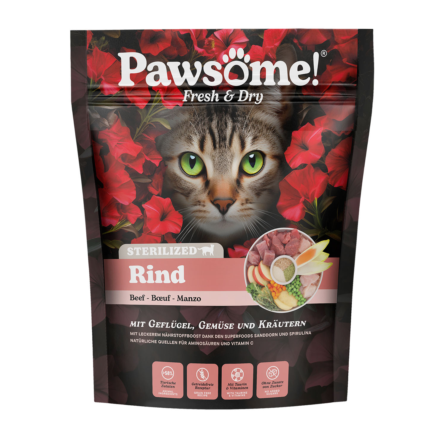 Pawsome! Fresh & Dry Adult Sterilized Rind 750g