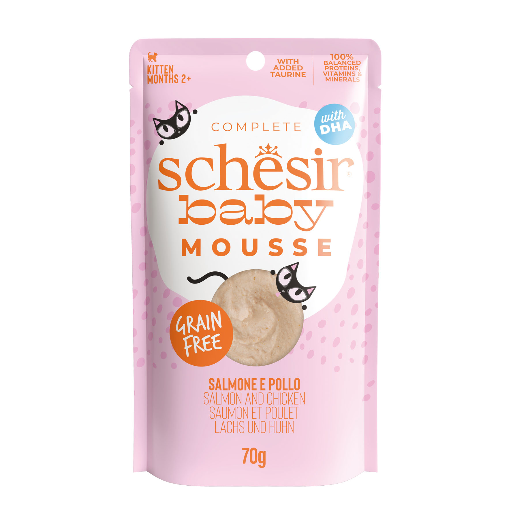 Schesir Baby Mousse saumon et poulet, 70g