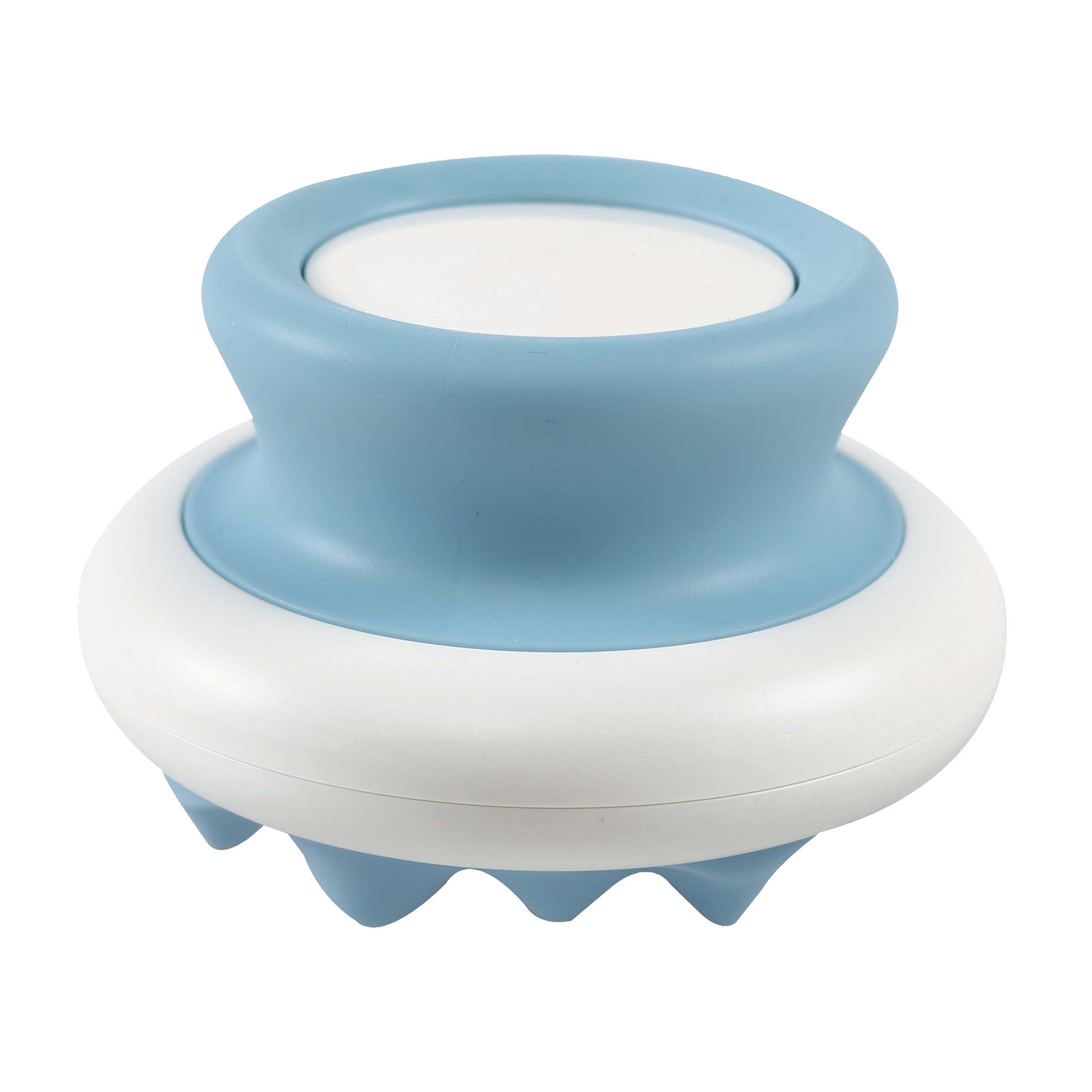 M-Pets Massage Soft Comb - Grobe Zähne, blau & weiss, 8 x 5,4 (H) cm