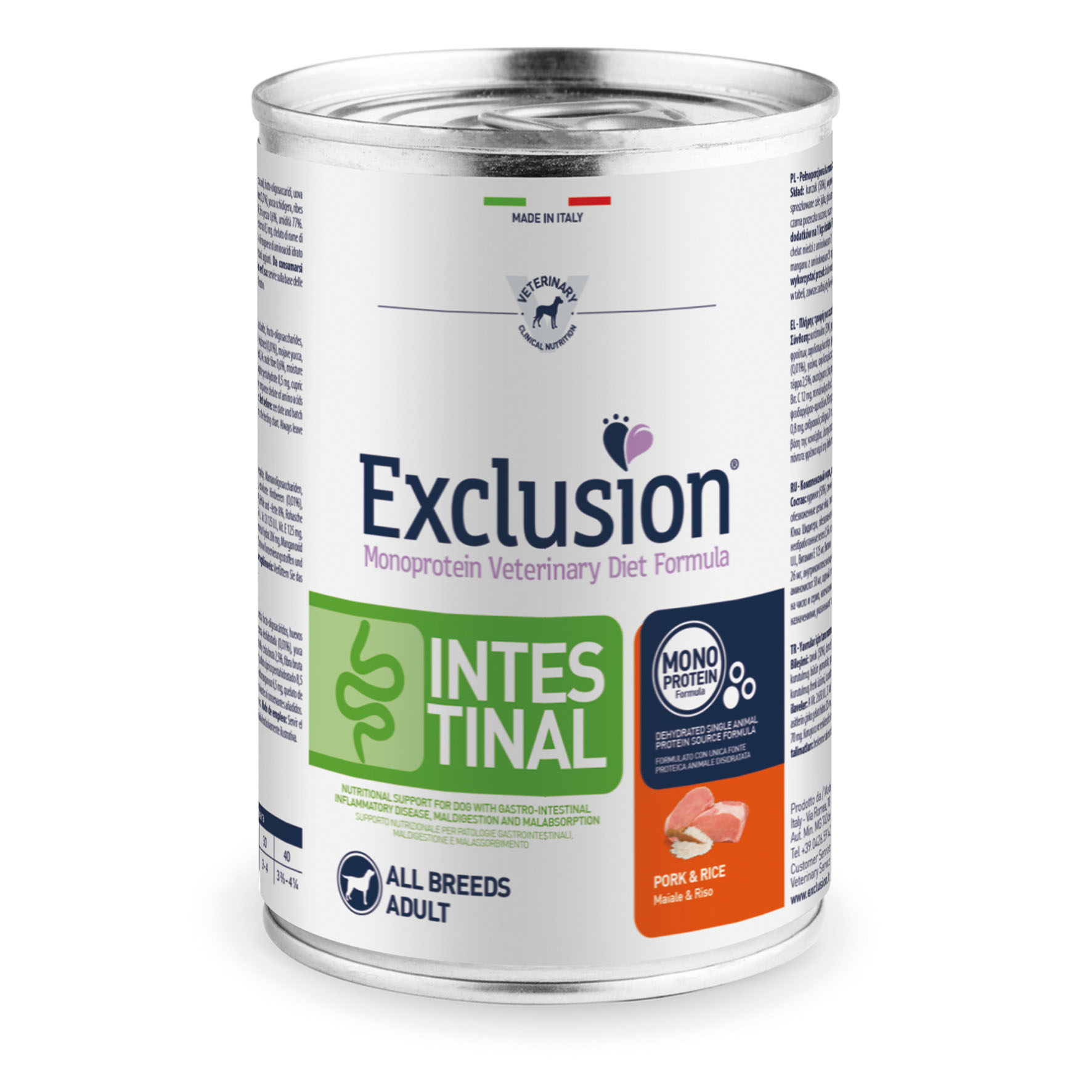 Exclusion Vet Intestinal Adult All Breeds Pork, 400g