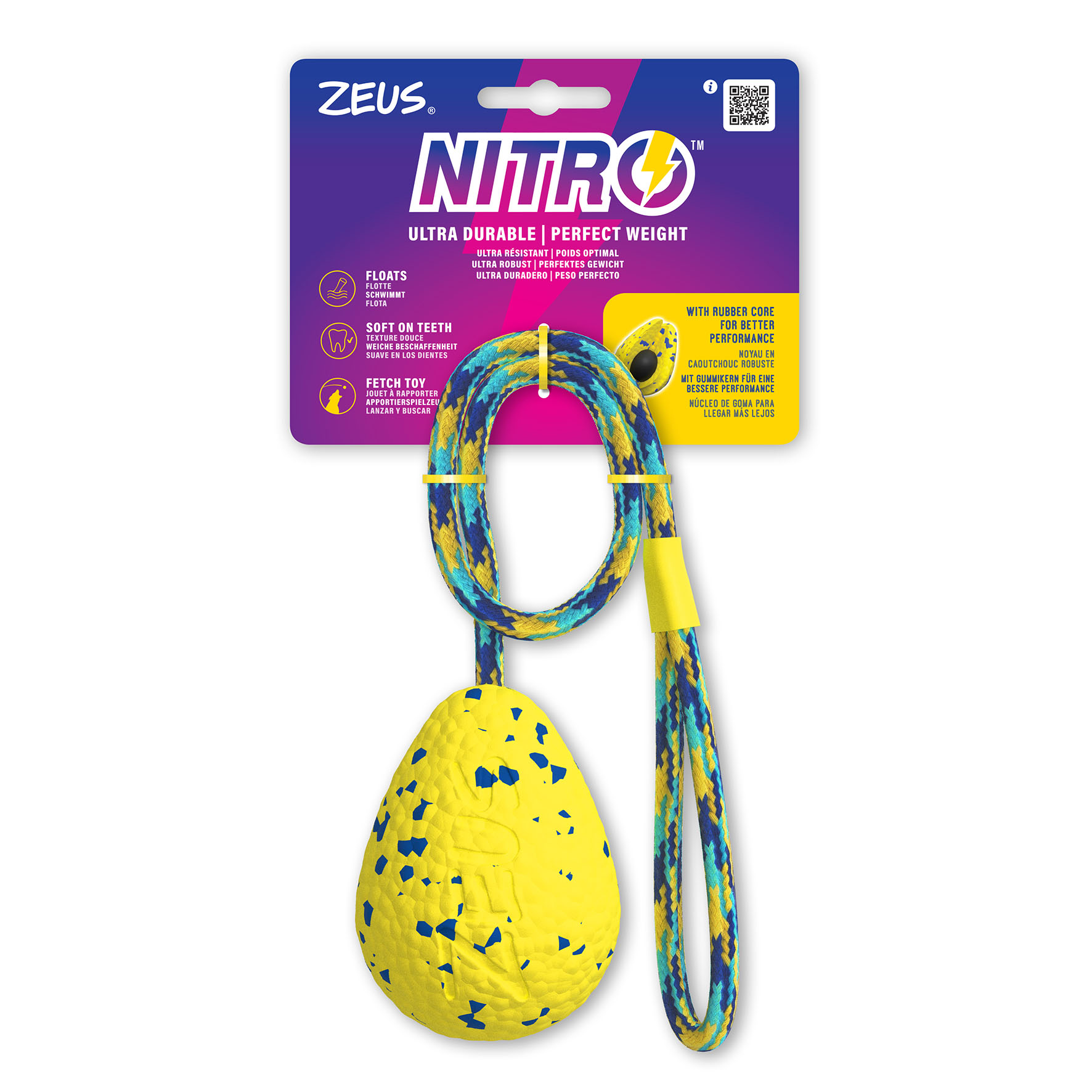 Zeus Nitro Slinger Ball, 9.4cm, gelb