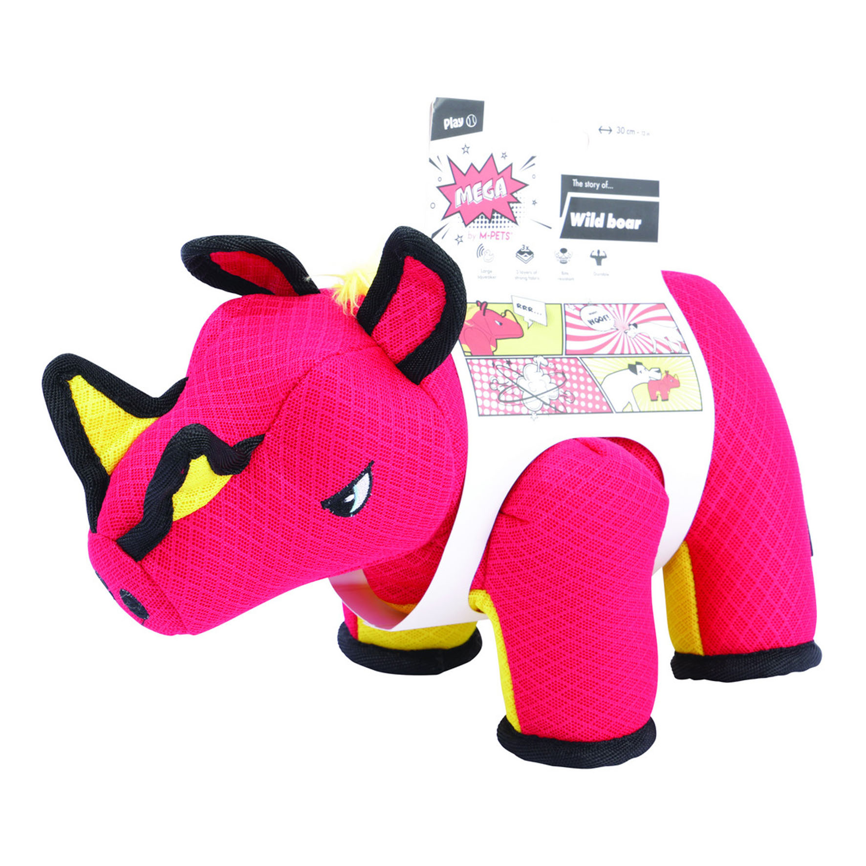 Jouet pour chien M-Pets série MEGA - Sanglier, 30 x 15 x 22 cm