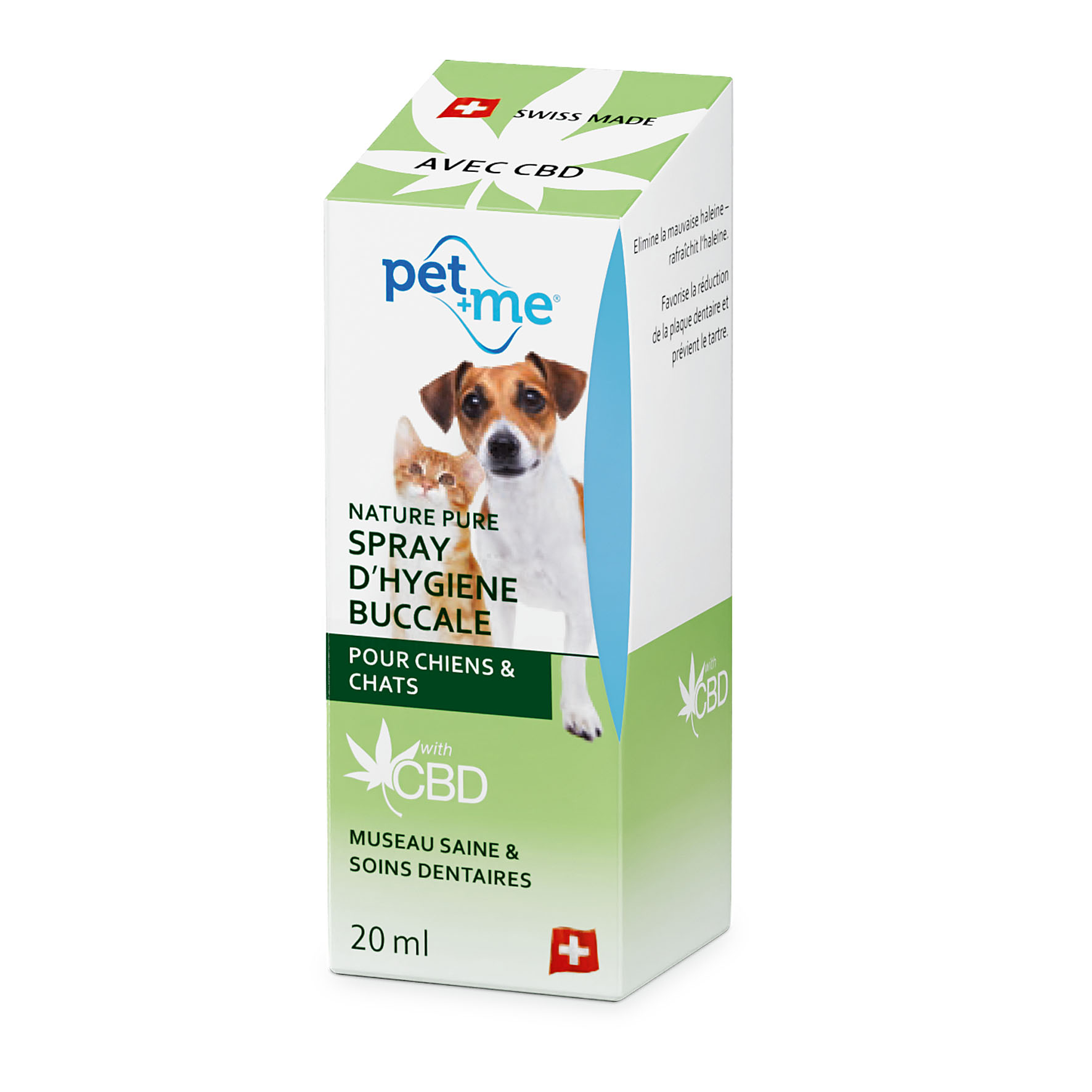 pet+me spray pour hygiène buccale avec CBD