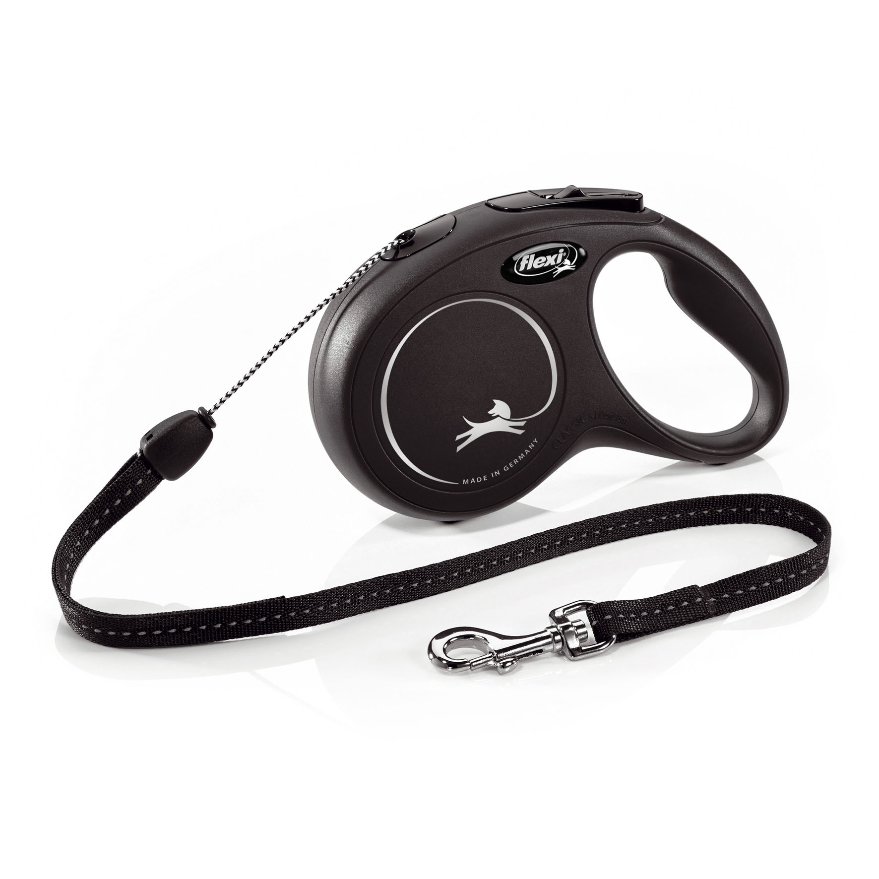 Flexi New Classic, Seil-Rolleine S/8m schwarz