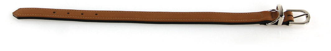 swisspet Hunde Halsband und Leine Elchleder, braun M, 28mm/37-43cm