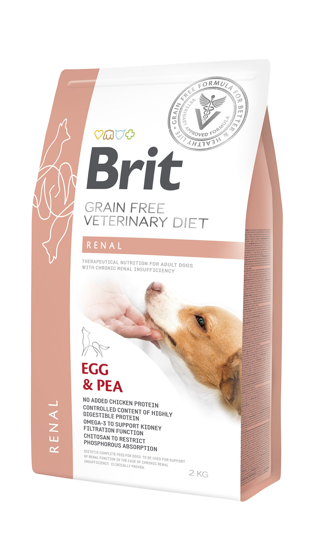 Brit Vet Dog Renal – Œufs & Pois, croquettes pour chiens