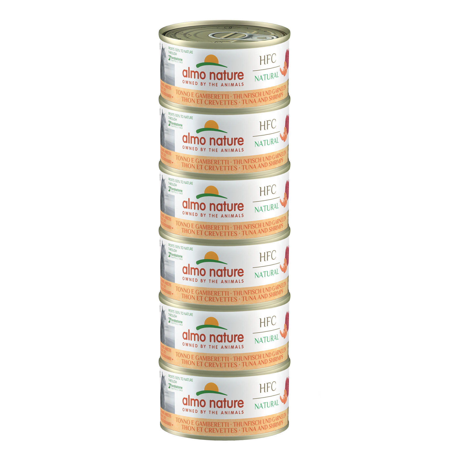 Almo HFC Natural Thunfisch & Garnelen Megapack 6x70g Almo HFC Natural Thunfisch & Garnelen Megapack 6x70g