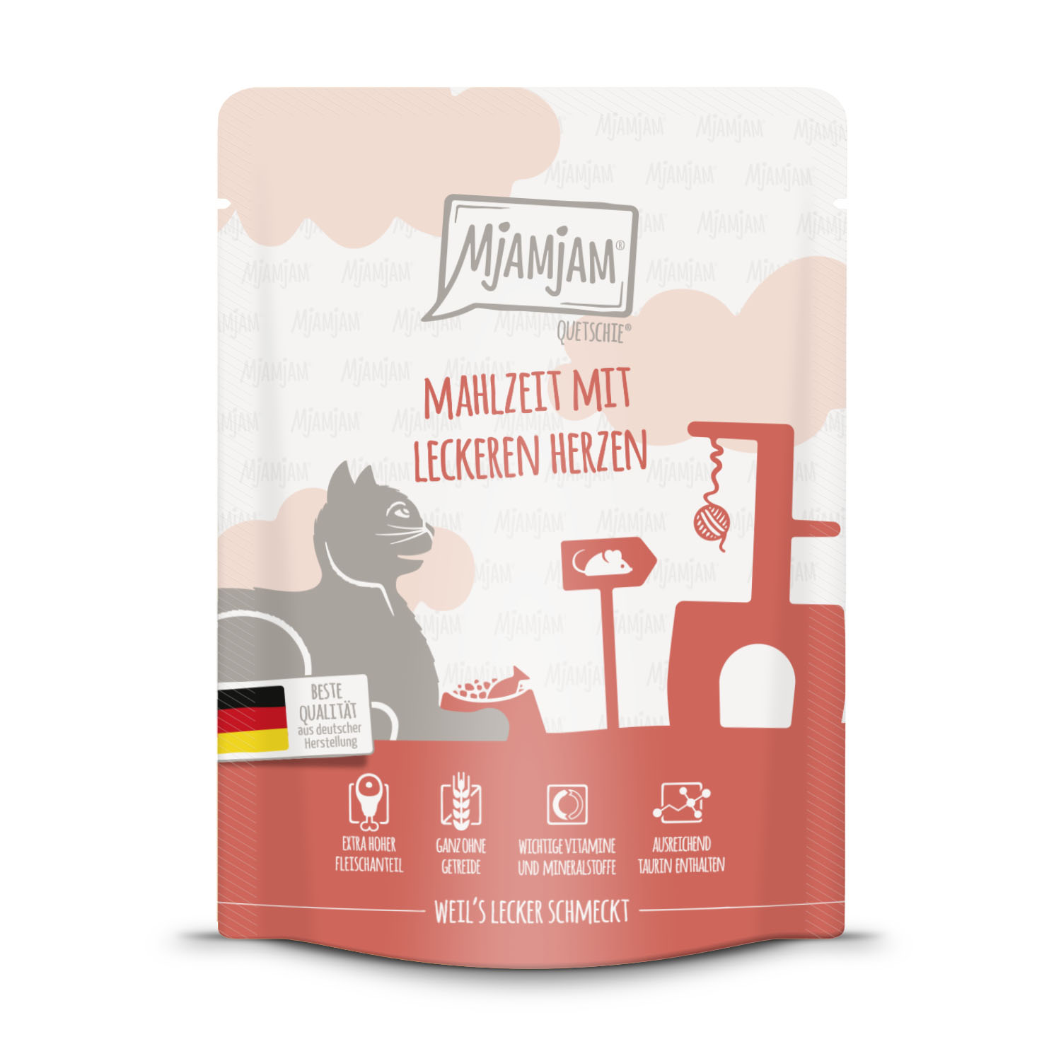 MjAMjAM Kitten Pollo & Olio di salmone, cibo umido per gattini, 300 g