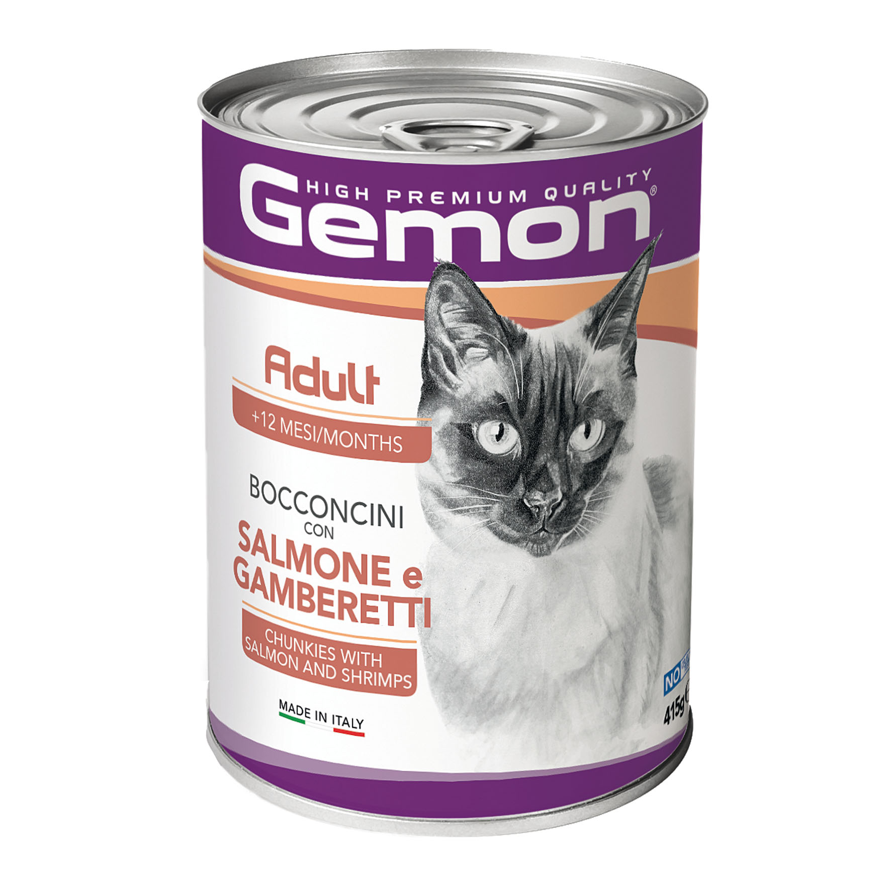 Gemon Cat Adult Salmon&Shrimps, 415g