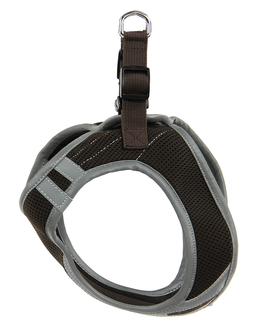 swisspet Hundegeschirr TP1, reflektierend, braun M=41-46cm
