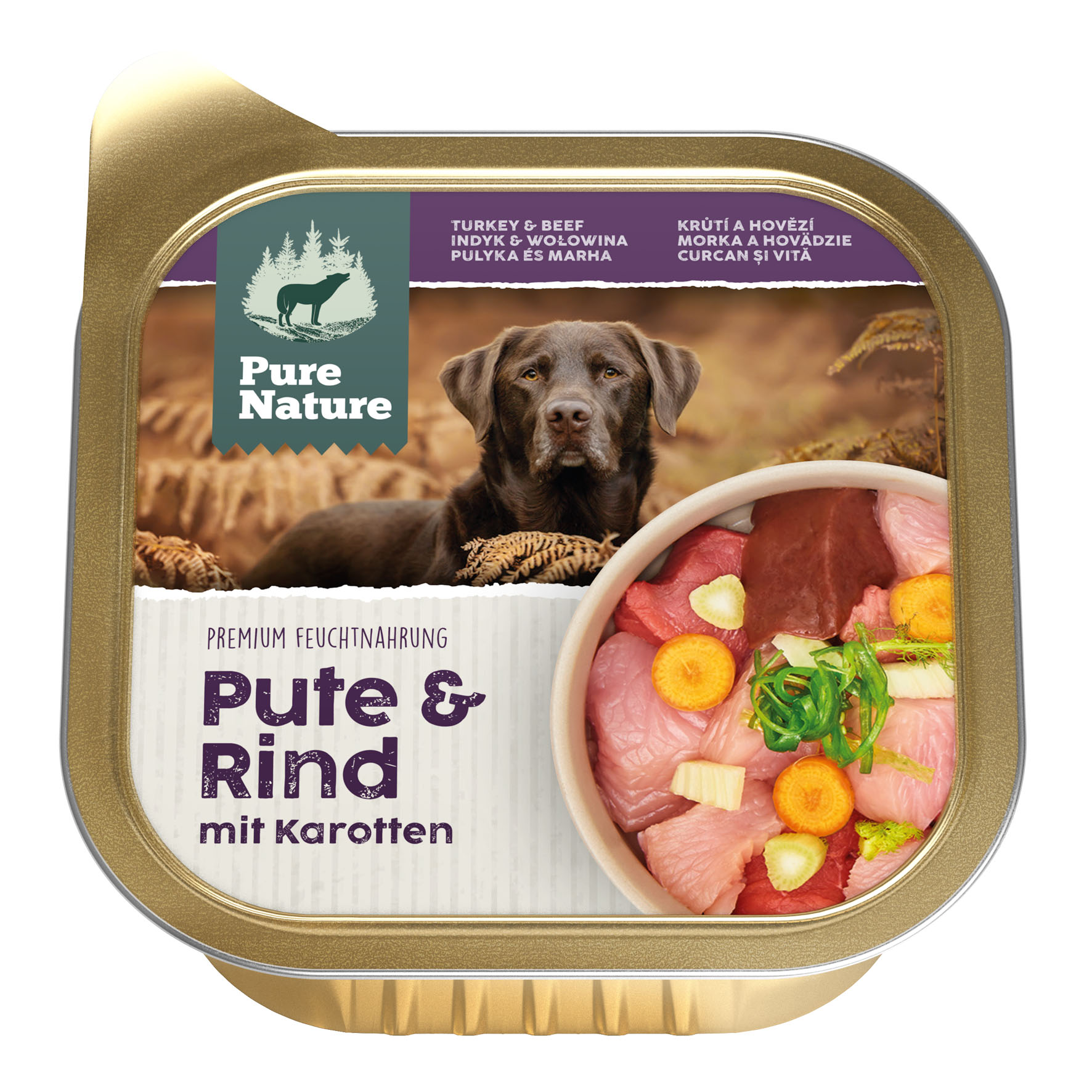 PureNature Pute und Rind mit Karotten, 150g PureNature Pute und Rind mit Karotten, 150g