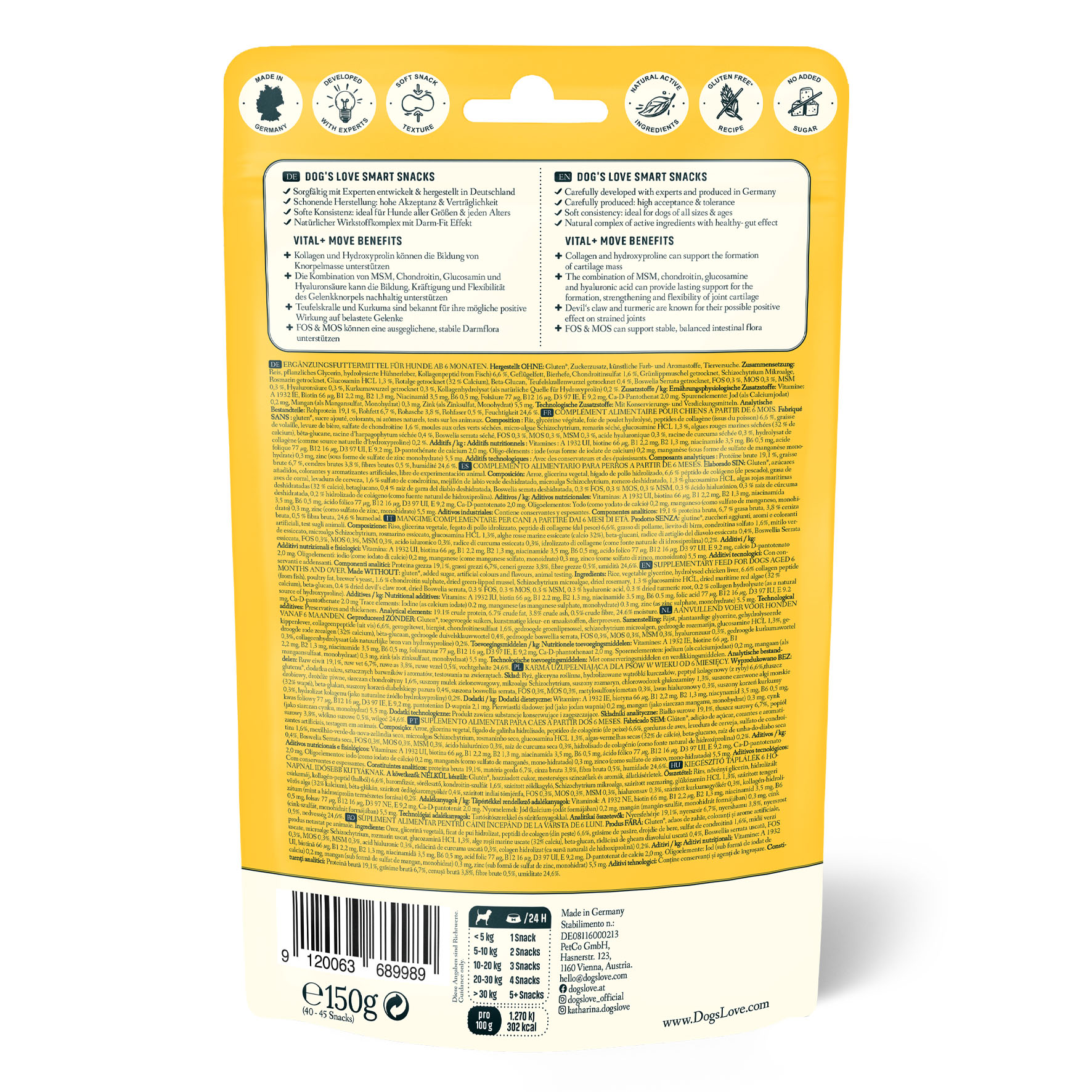 DOG'S LOVE Vital+ Smart Snacks MOVE 150g