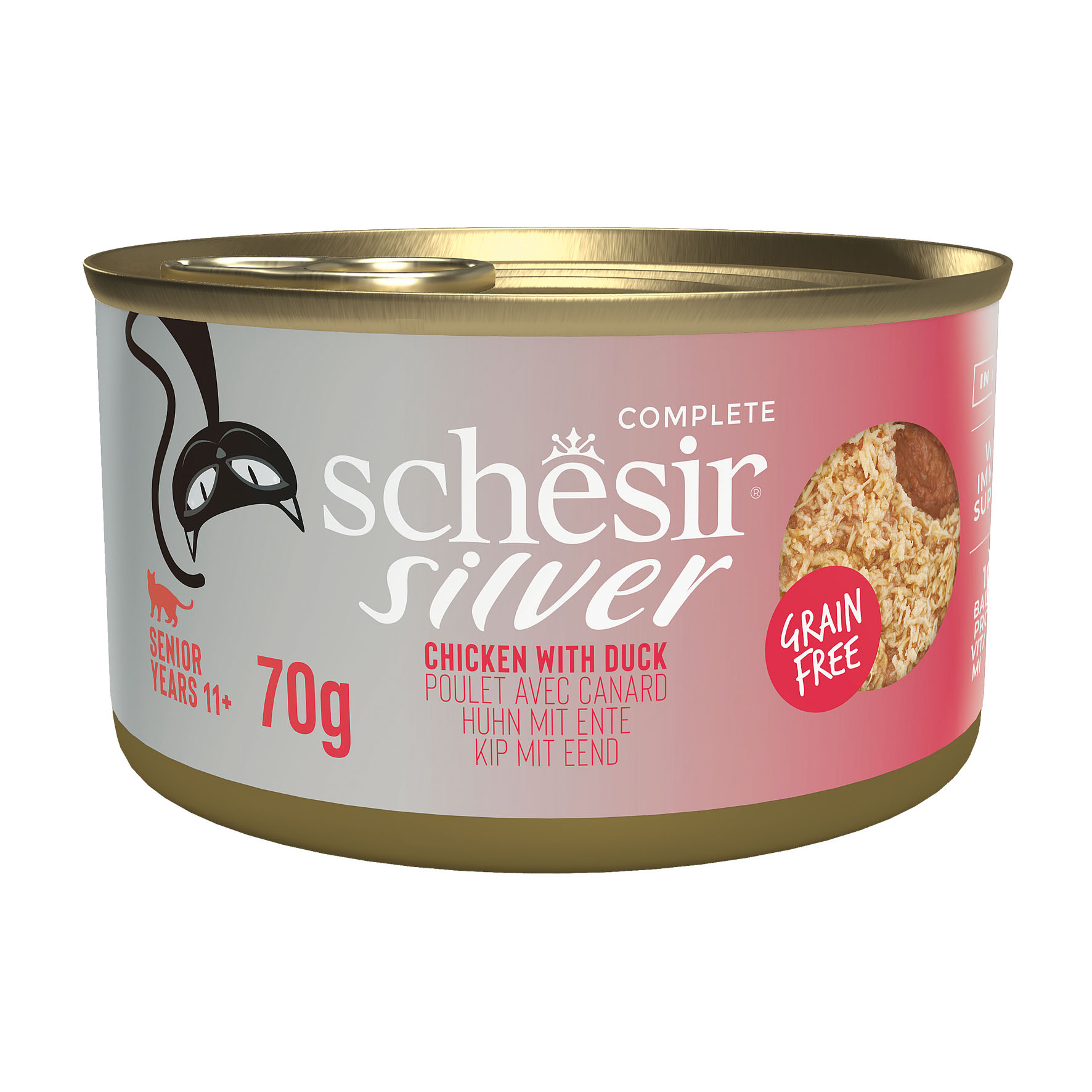 Schesir Senior 11+ Silver Mousse Huhn und Ente, 70g