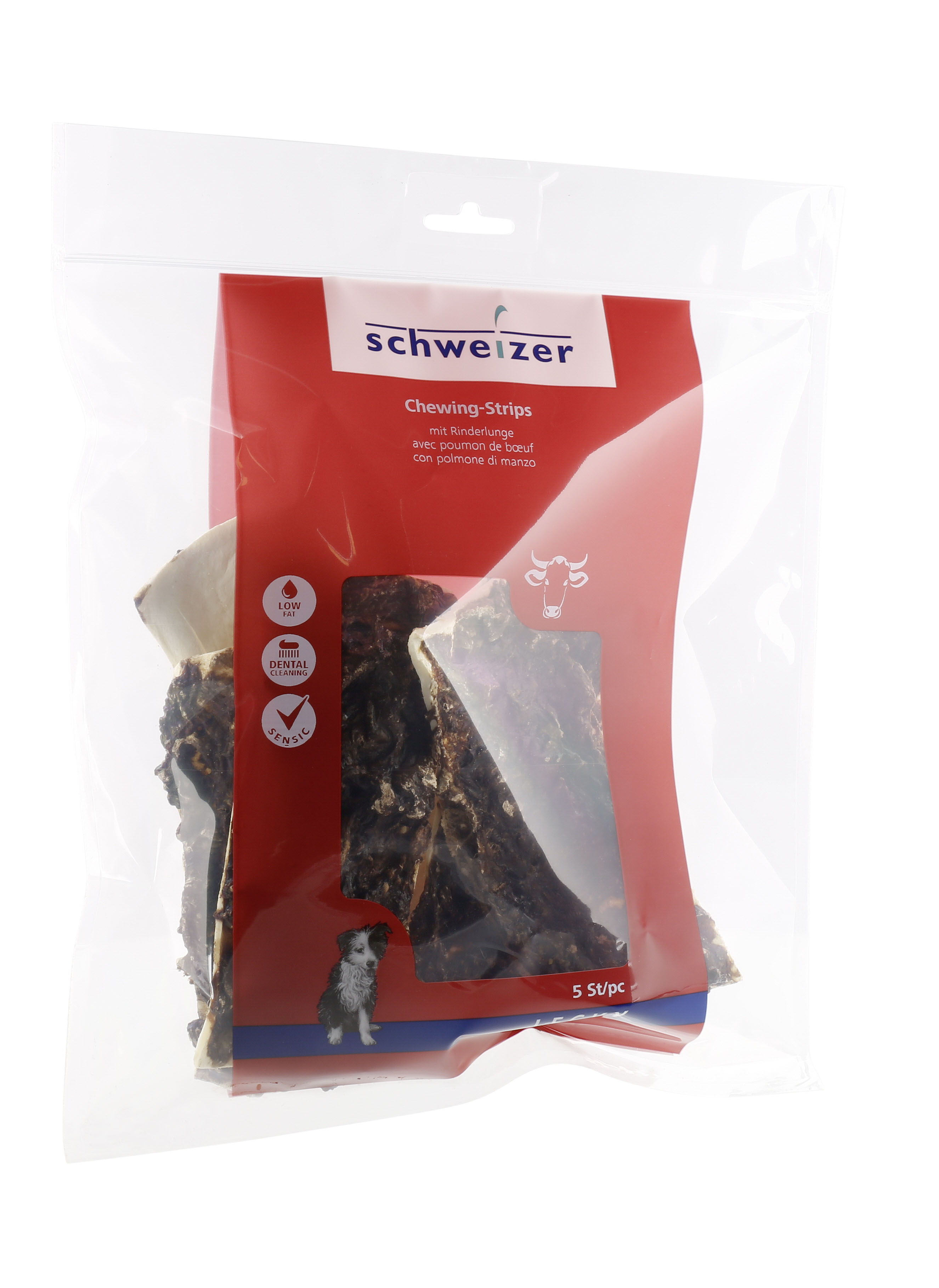 Lecky Chewing-Strips poumon boeuf, 150g