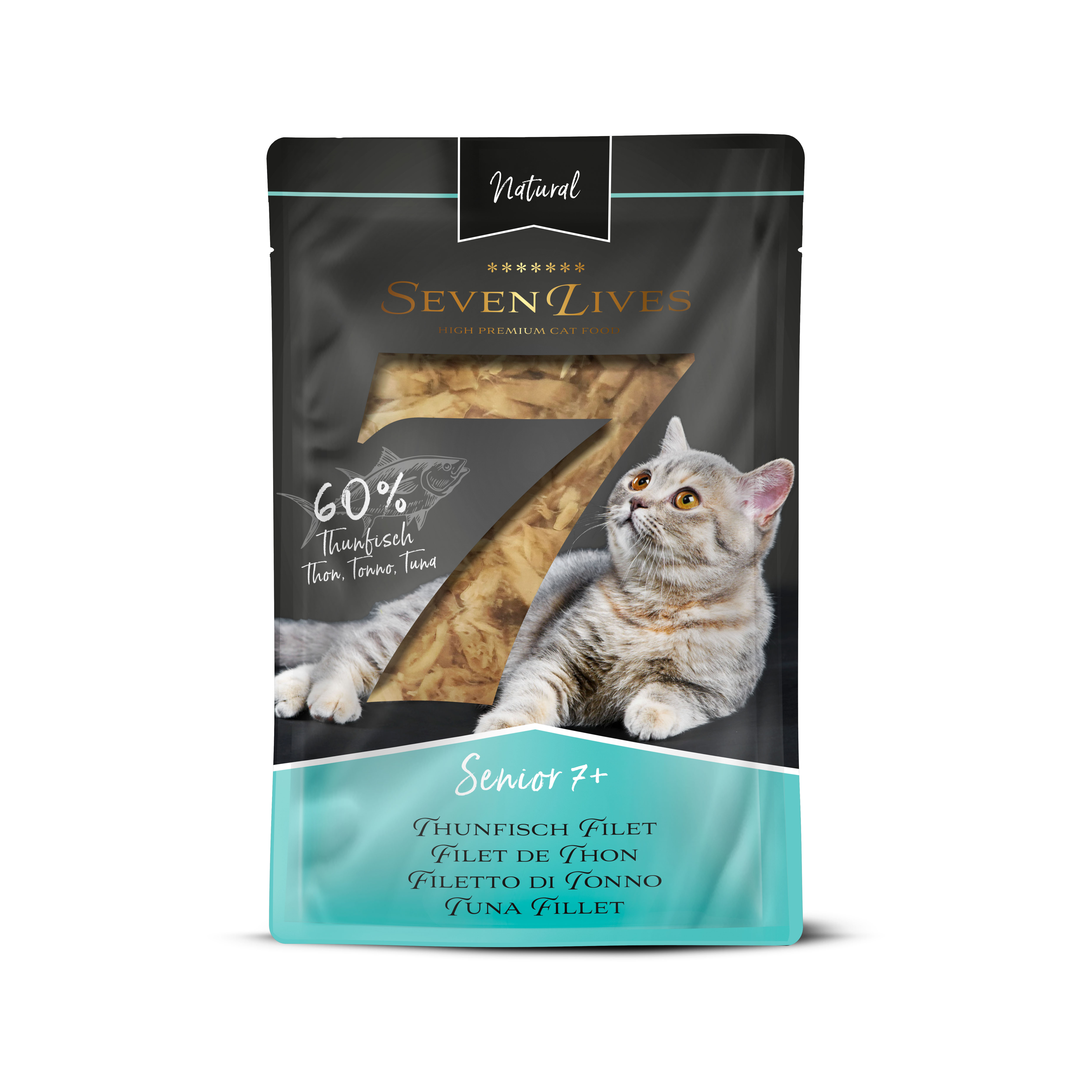 SevenLives Senior 7+ filet de thon, 6x60g