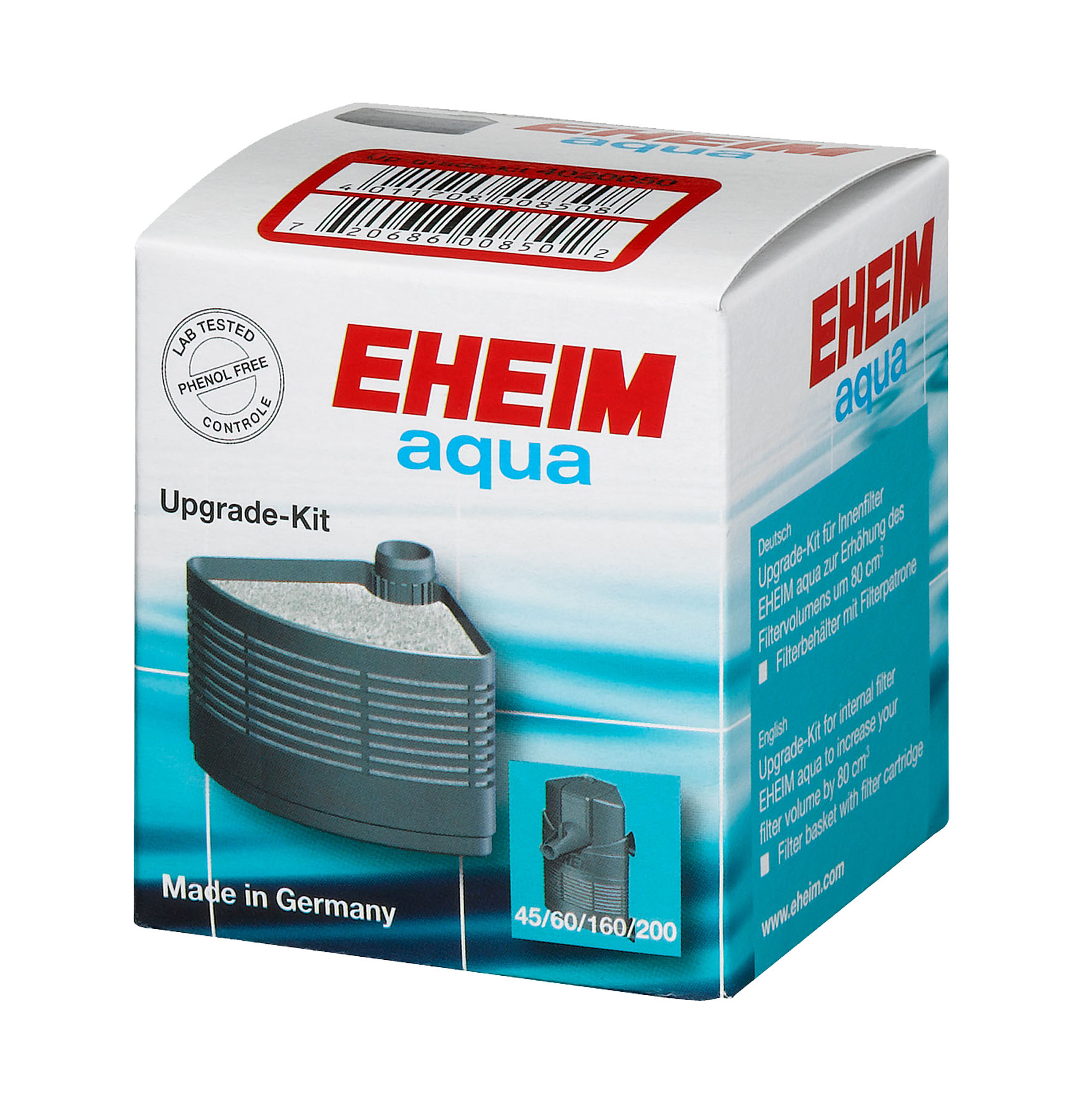 Upgrade-Kit pour aqua60, 160, 201, pour augmenter le volume de filtre