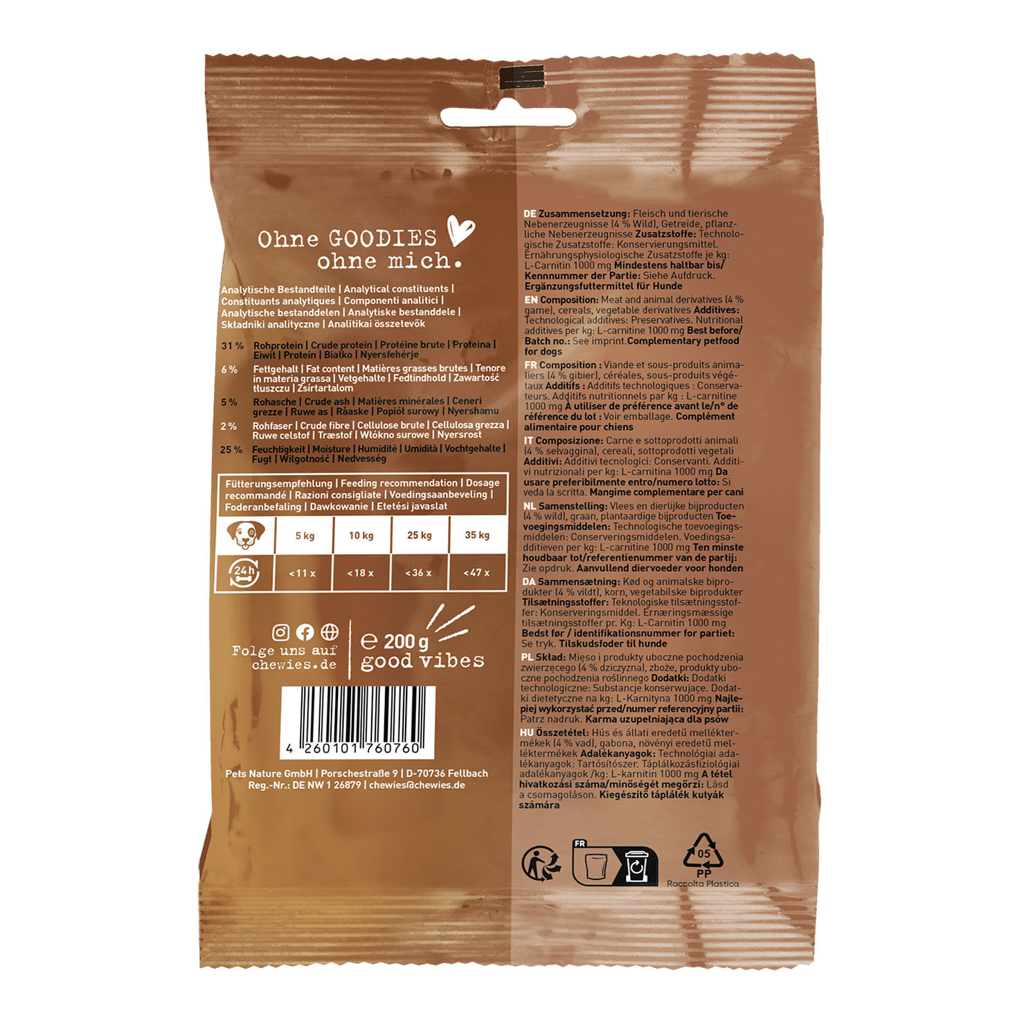 Chewies jambon sauvage, 200g